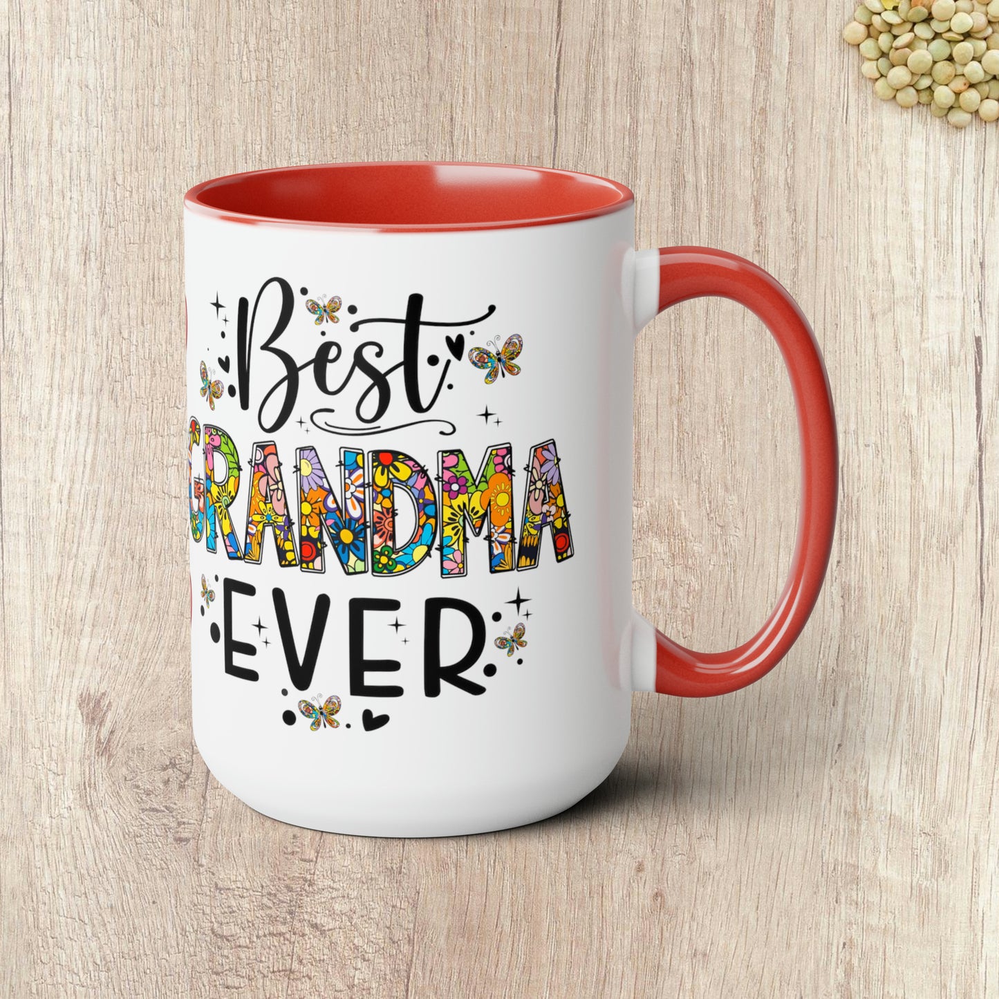 BEST GRANDMA EVER - Two-Tone Coffee Mug - 15oz - 5 Color Options