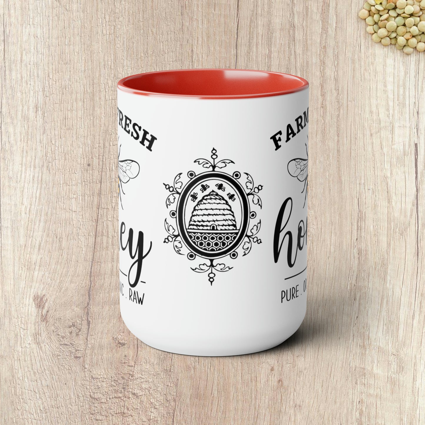 FARM FRESH HONEY - Two-Tone Coffee Mug - 15oz - 5 Color Options