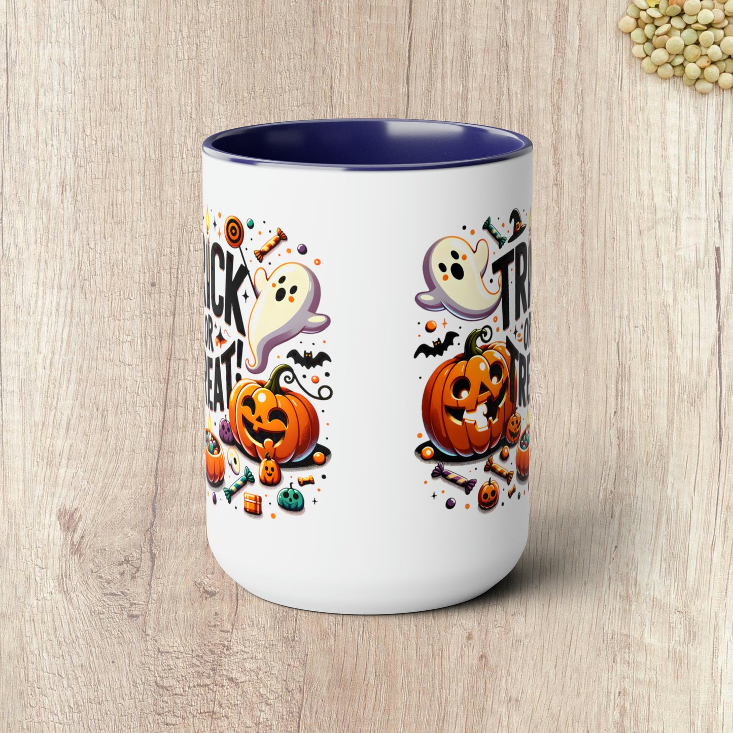 TRICK OR TREAT - Two-Tone Coffee Mug - 15oz - 5 Color Options