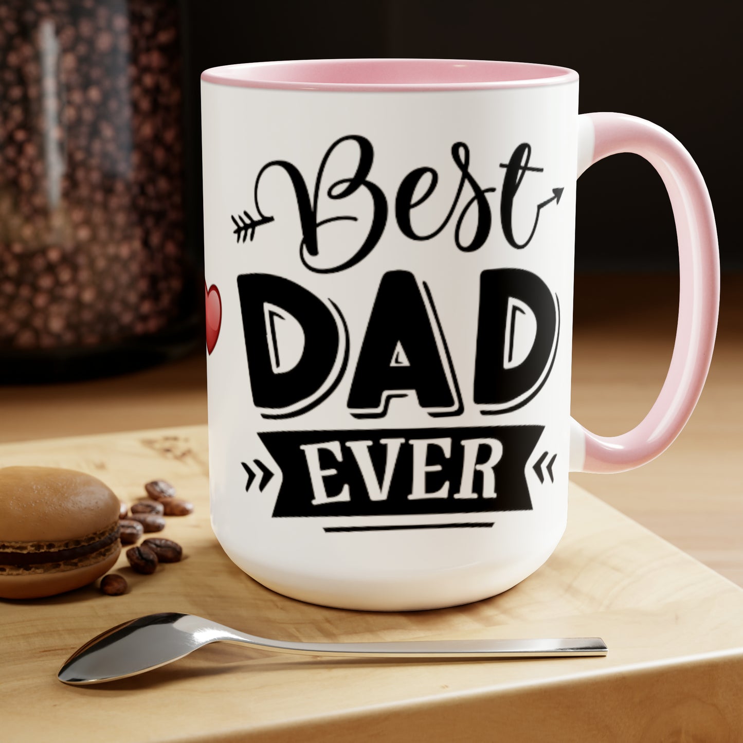 BEST DAD EVER - Two-Tone Coffee Mug - 15oz - 5 Color Options