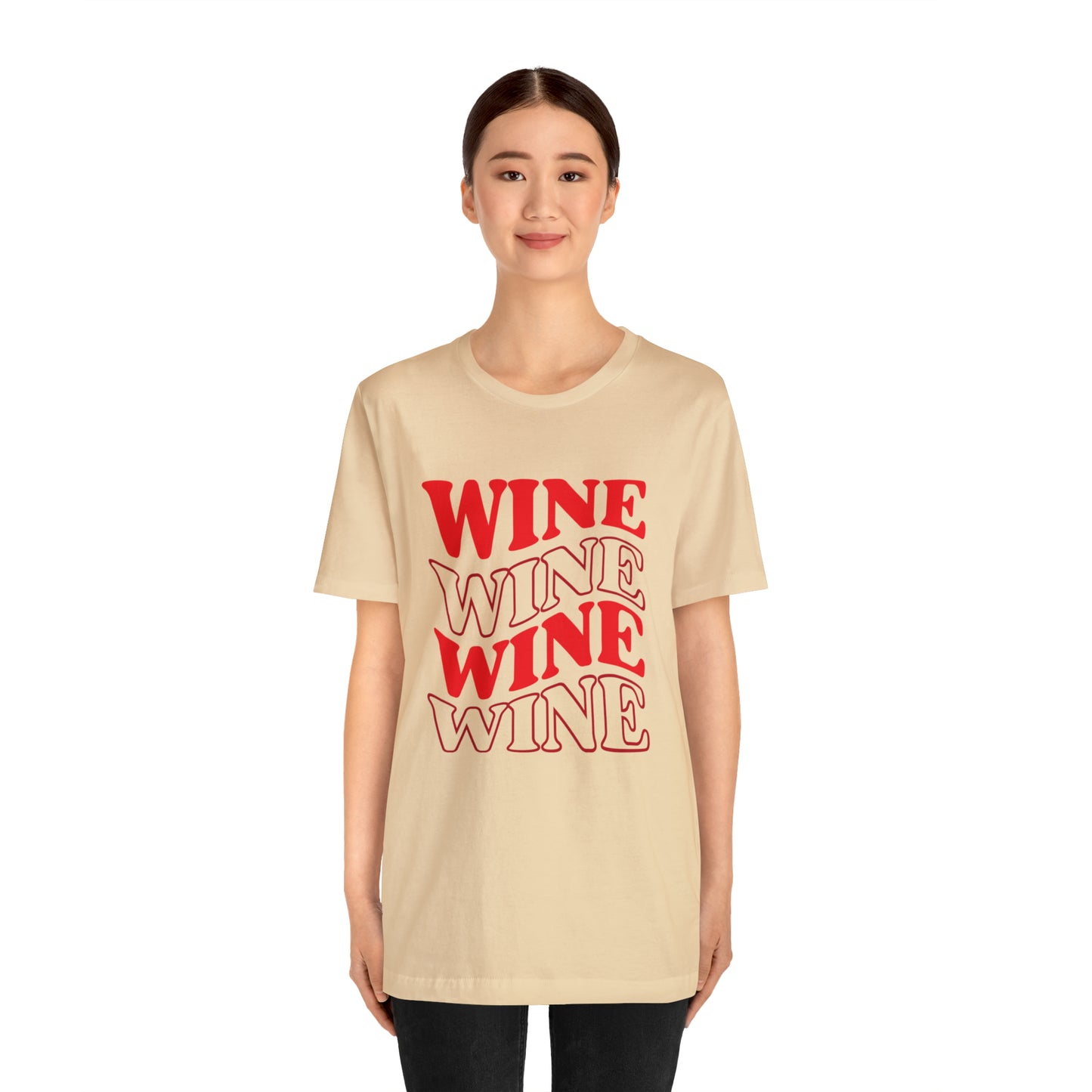 WINE WINE WINE - Jersey Tee - 14 COLOR CHOICES - Sizes to 3 XL