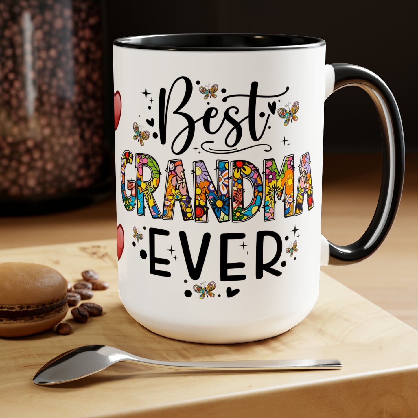 BEST GRANDMA EVER - Two-Tone Coffee Mug - 15oz - 5 Color Options