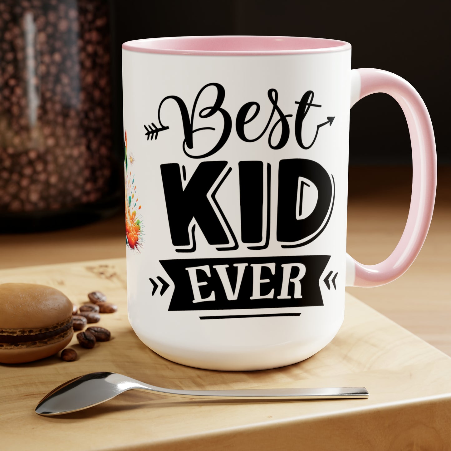 BEST KID EVER - Two-Tone Coffee Mug - 15oz - 5 Color Options