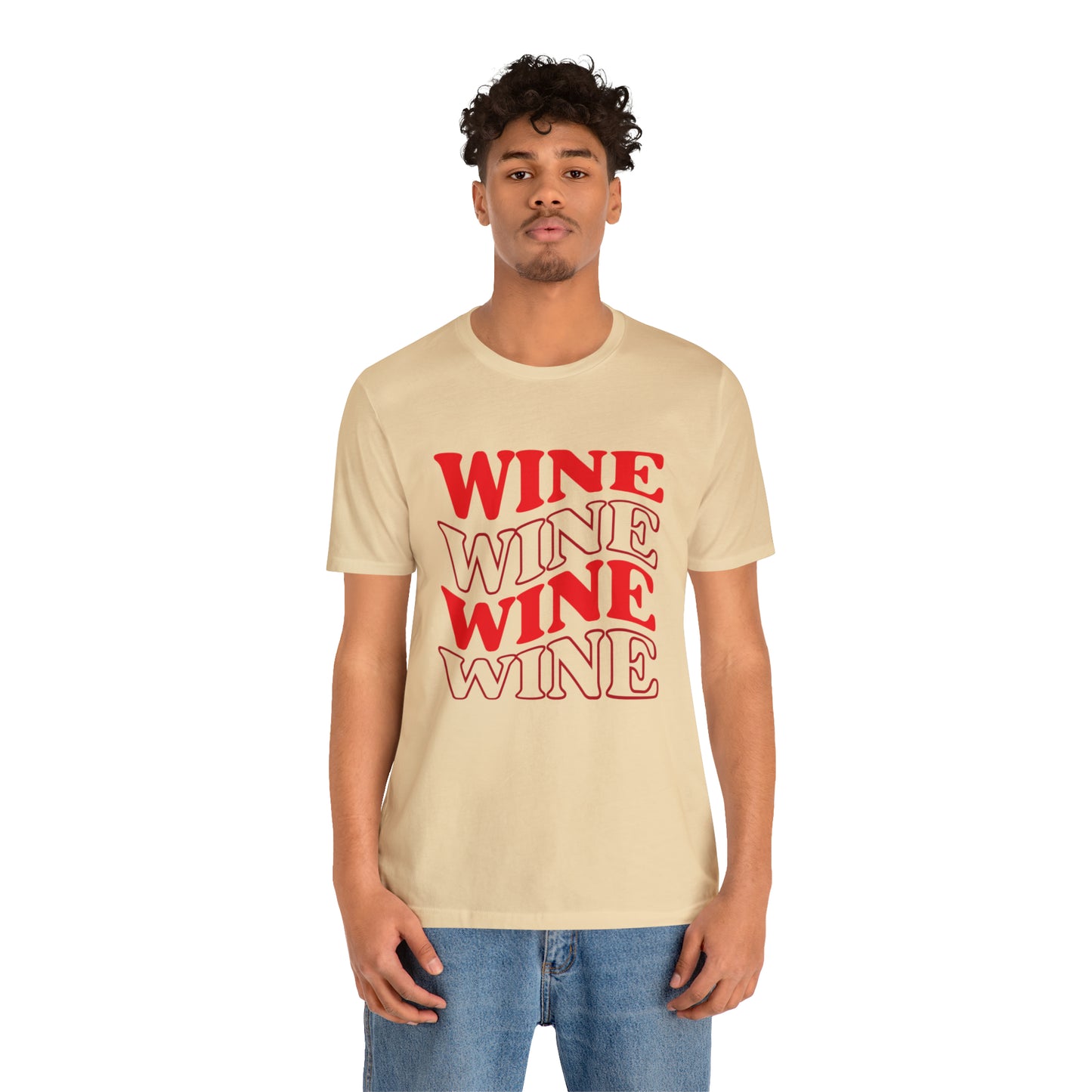 WINE WINE WINE - Jersey Tee - 14 COLOR CHOICES - Sizes to 3 XL