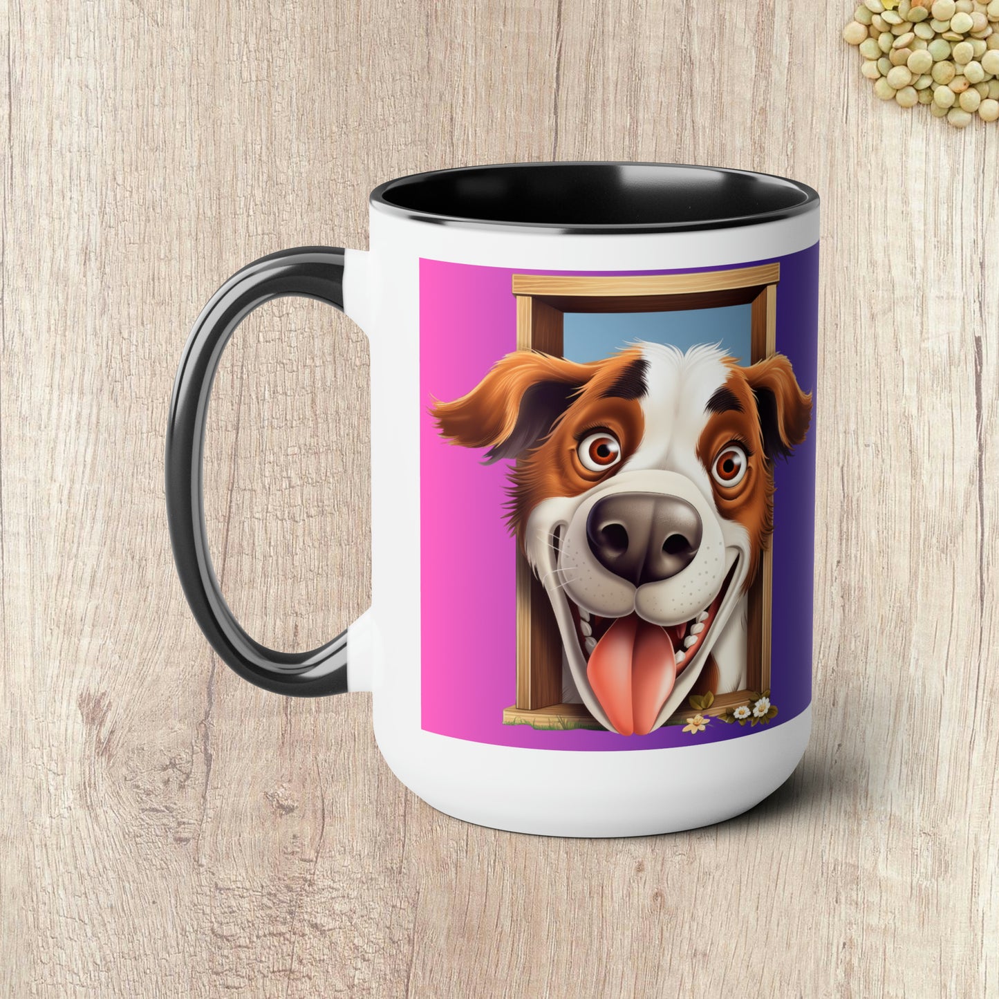 WHEN I DIE THE DOG GETS EVERYTHING - Two-Tone Coffee Mug - 15oz - 5 Color Options