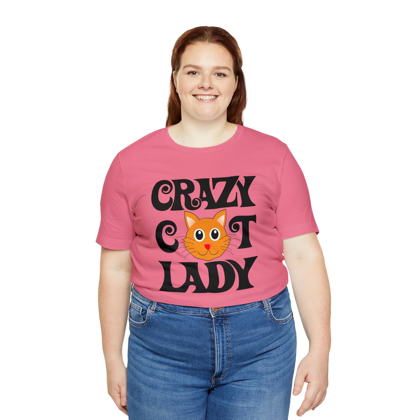 CRAZY CAT LADY - Jersey Tee - 15 COLOR CHOICES - Sizes to 3 XL