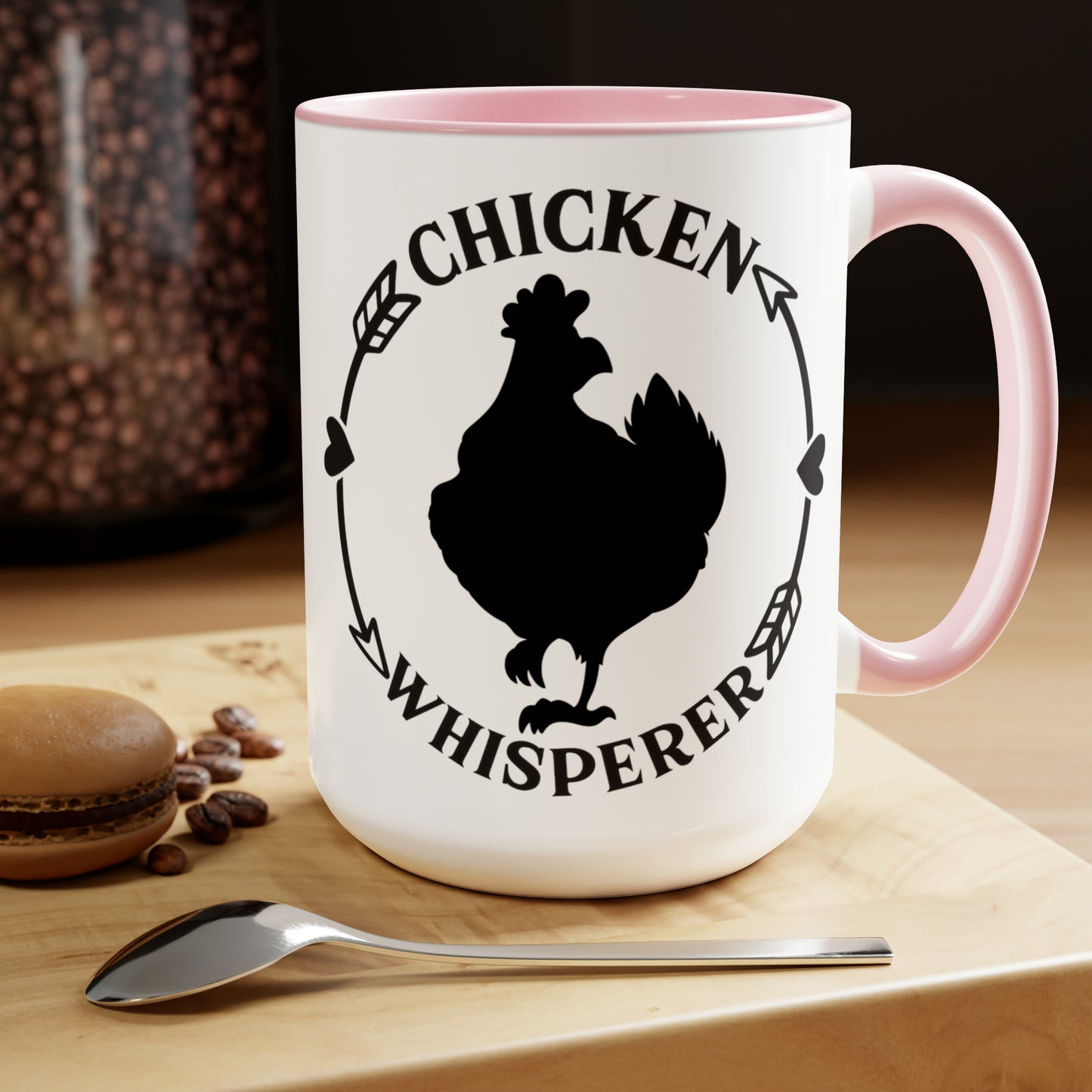 CHICKEN WHISPERER  - Two-Tone Coffee Mug - 15oz - 5 Color Options