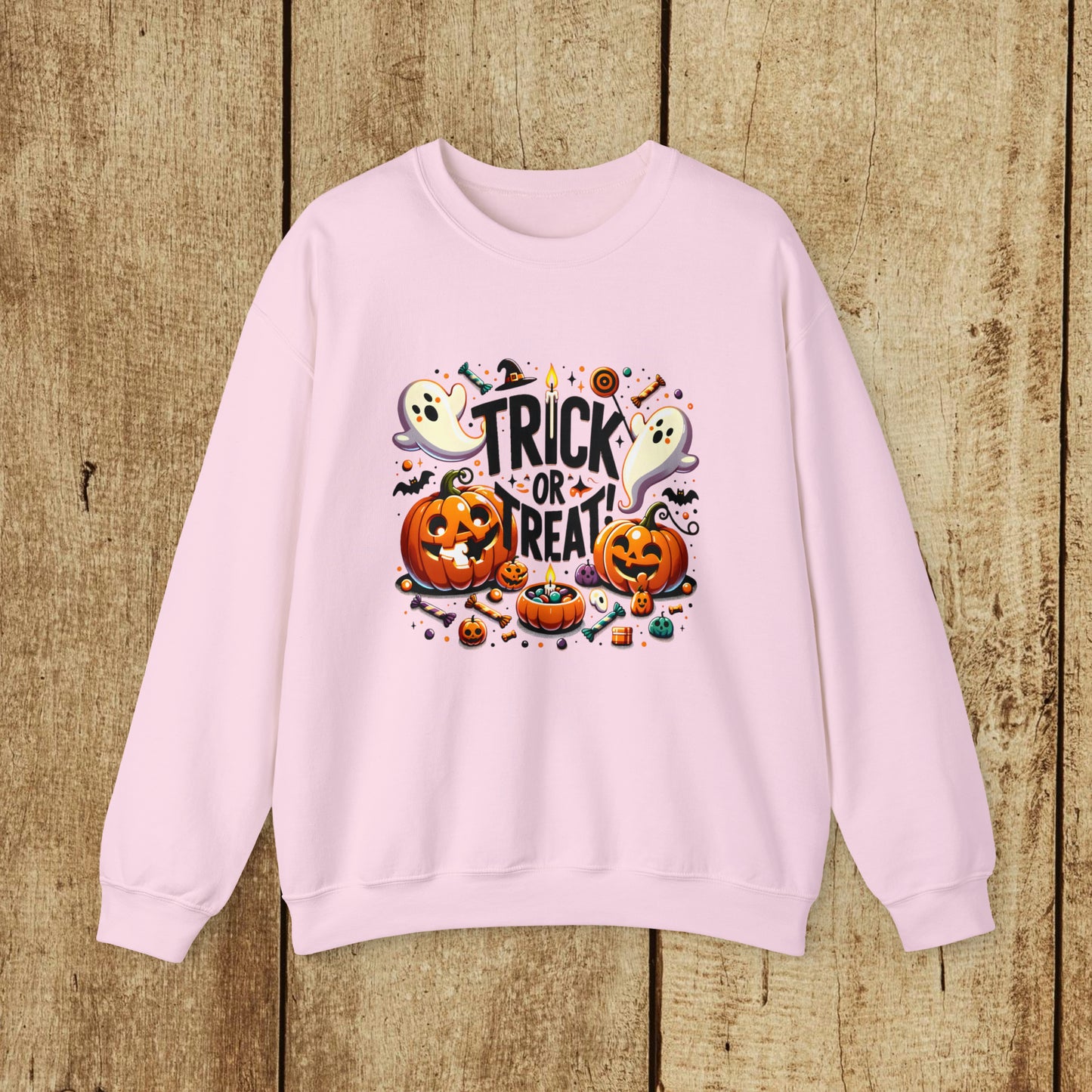 TRICK OR TREAT  - Heavy Blend™ Crewneck Sweatshirt - 11 Colors - Sizes to 3XL