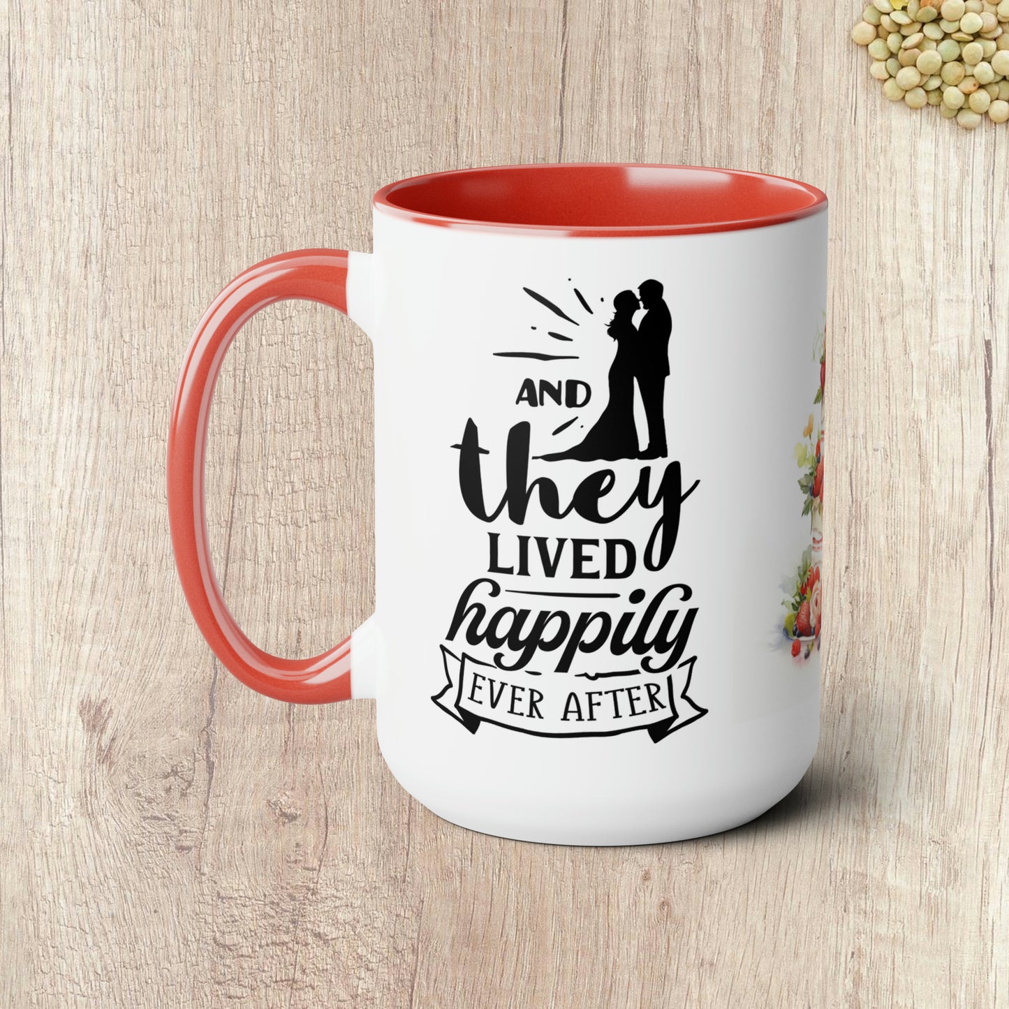 AND THEY LIVED HAPPILY EVER AFTER - Two-Tone Coffee Mug - 15oz - 5 Color Options