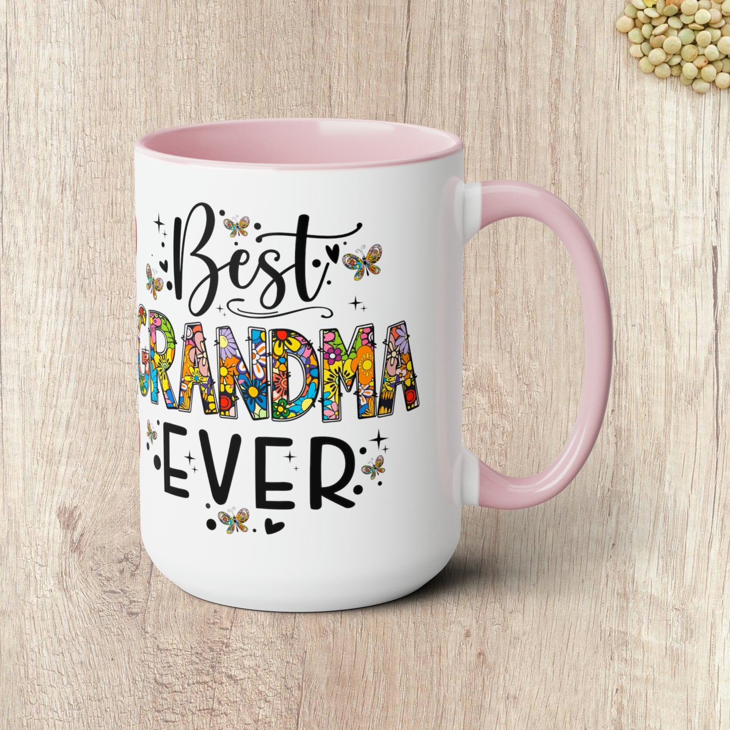 BEST GRANDMA EVER - Two-Tone Coffee Mug - 15oz - 5 Color Options