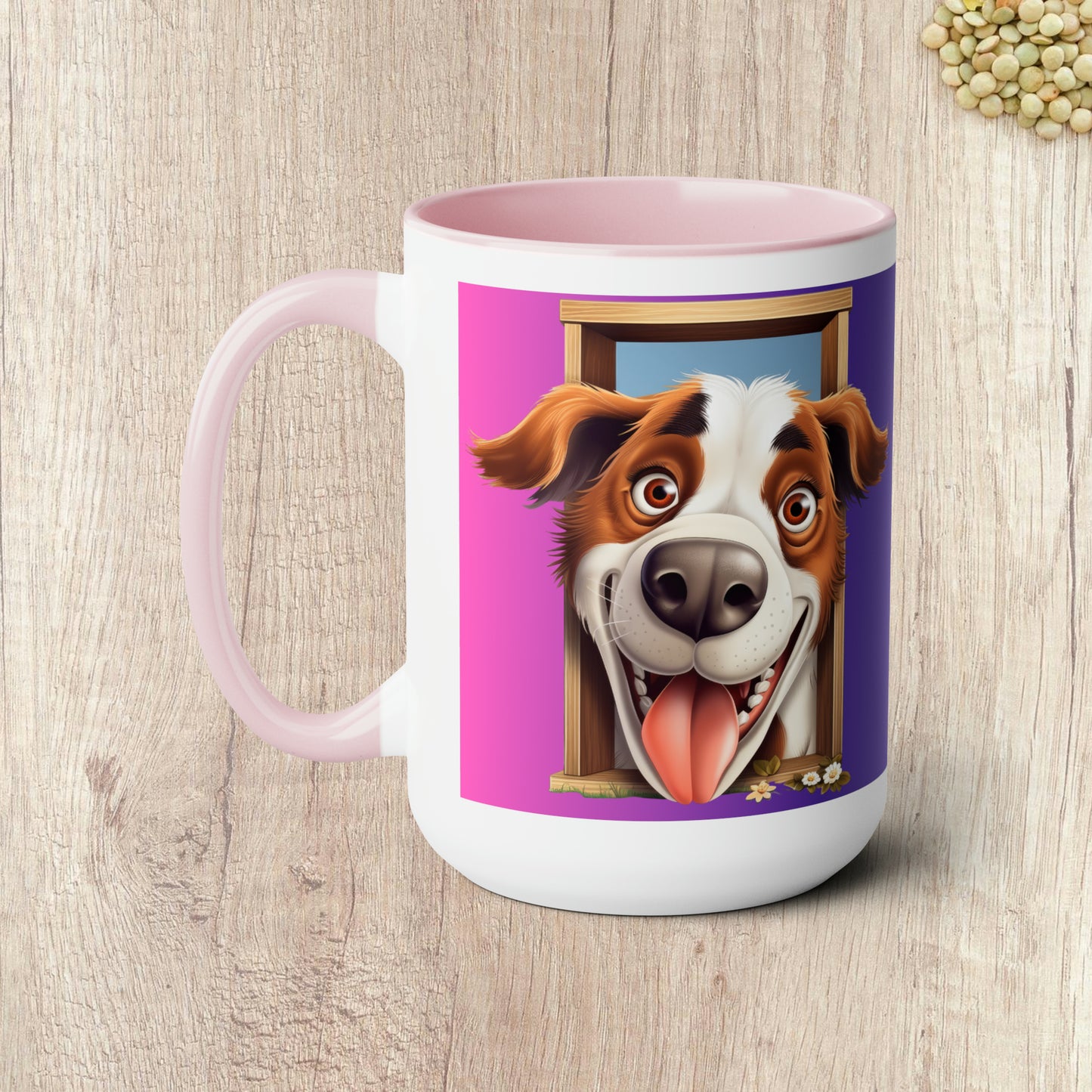 WHEN I DIE THE DOG GETS EVERYTHING - Two-Tone Coffee Mug - 15oz - 5 Color Options