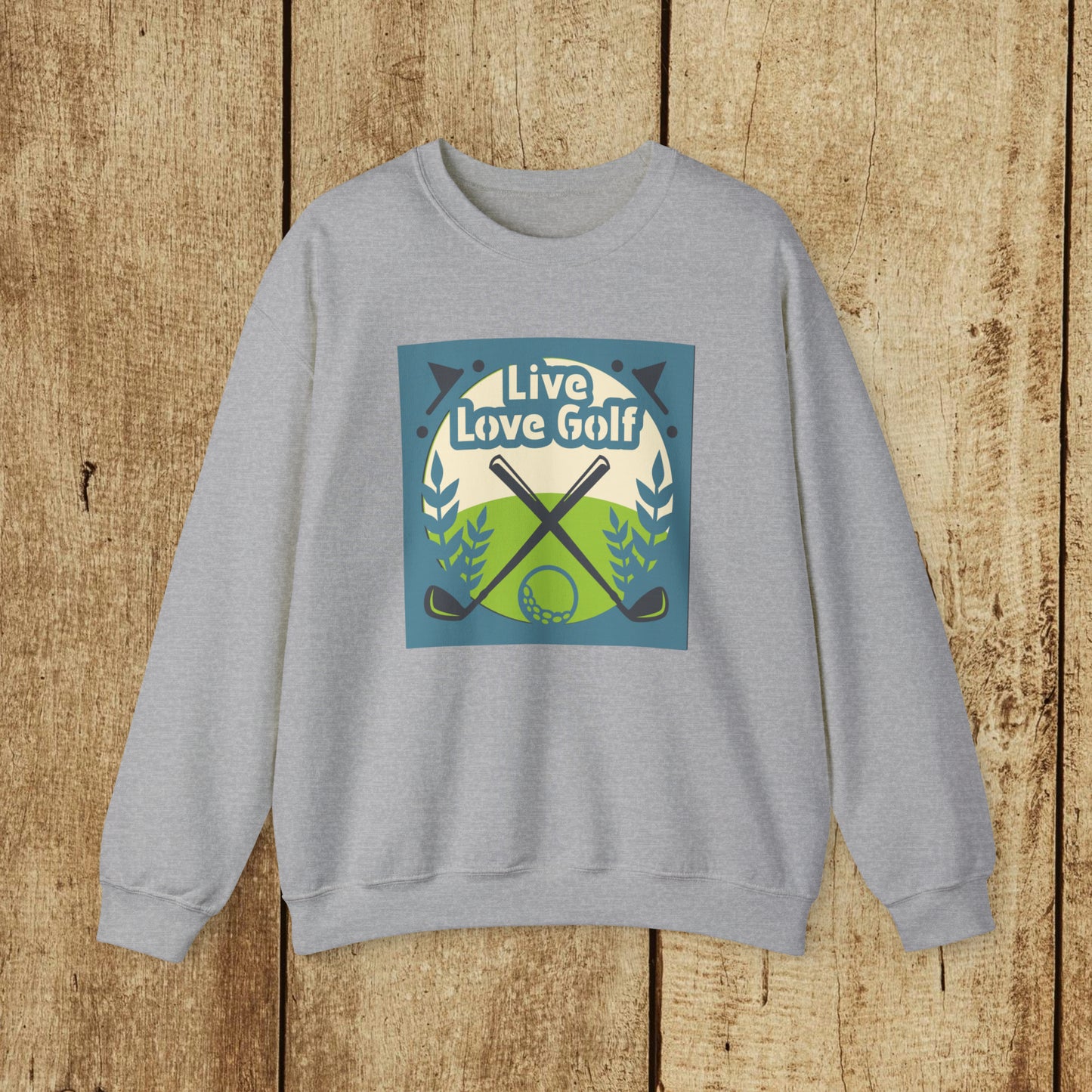 LIVE LOVE GOLF  - Heavy Blend™ Crewneck Sweatshirt - 11 Colors - Sizes to 3XL