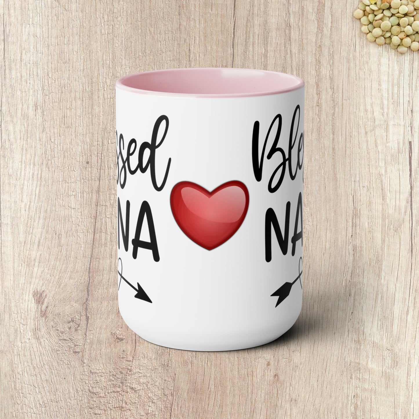 BLESSED NANA  - Two-Tone Coffee Mug - 15oz - 5 Color Options