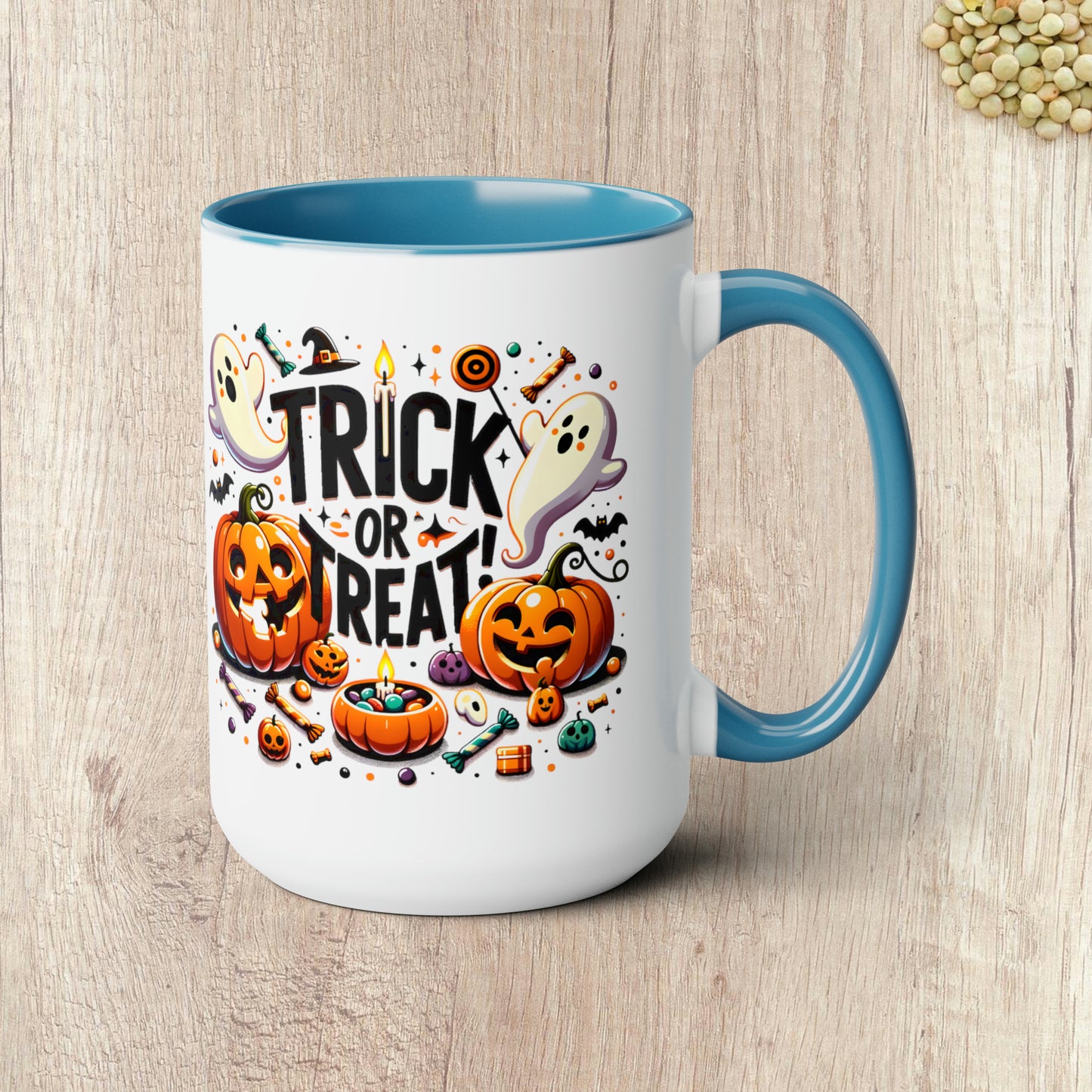 TRICK OR TREAT - Two-Tone Coffee Mug - 15oz - 5 Color Options