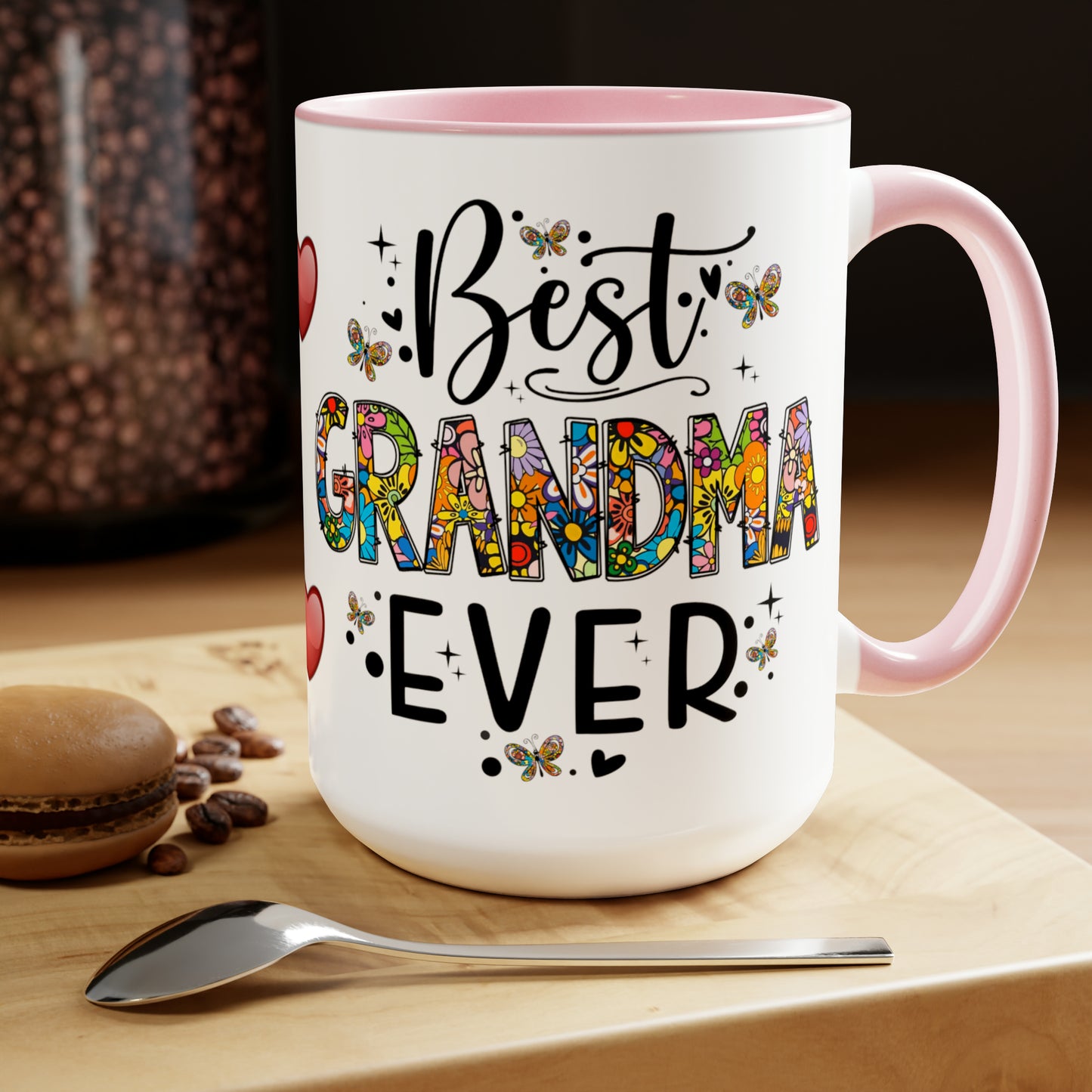 BEST GRANDMA EVER - Two-Tone Coffee Mug - 15oz - 5 Color Options