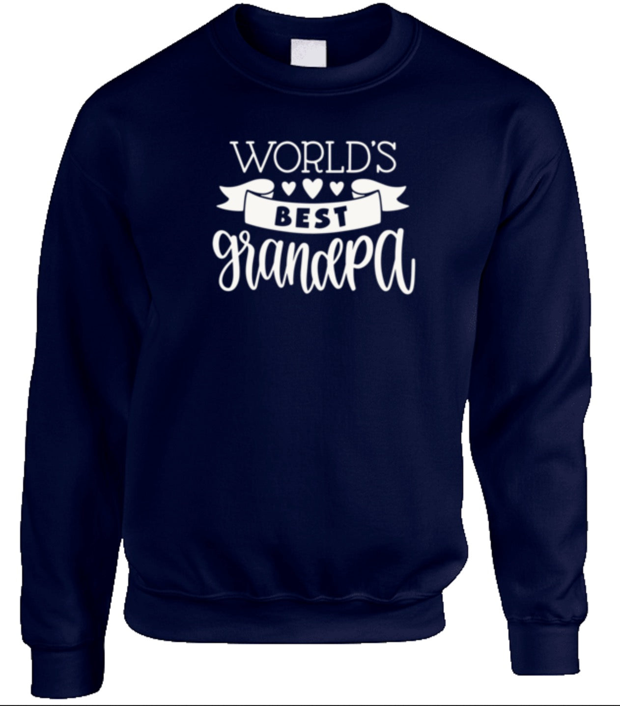 World's Best Grandpa  Crewneck Sweatshirt - Red, Black, Navy, Royal Blue.