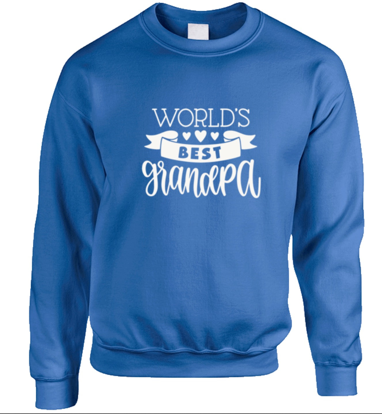 World's Best Grandpa  Crewneck Sweatshirt - Red, Black, Navy, Royal Blue.