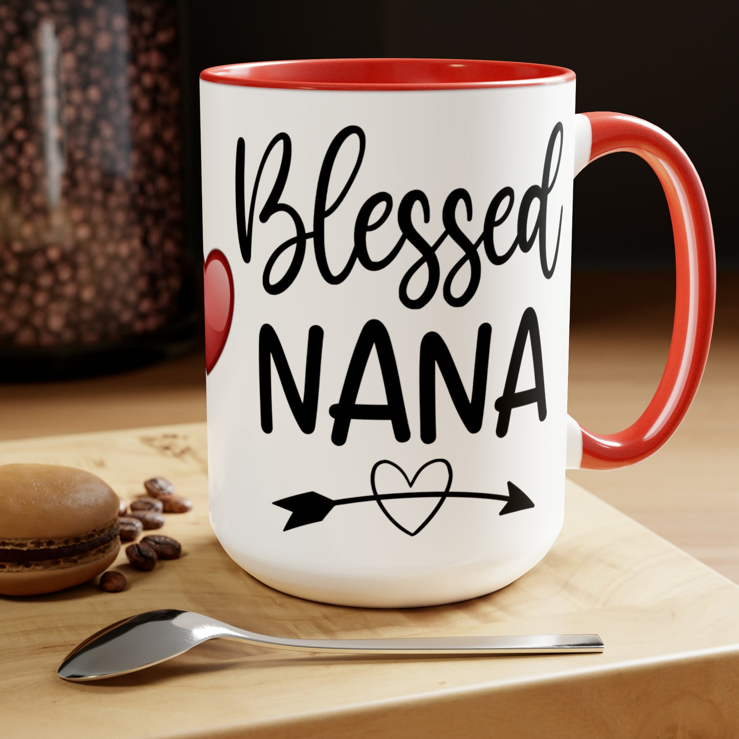 BLESSED NANA  - Two-Tone Coffee Mug - 15oz - 5 Color Options