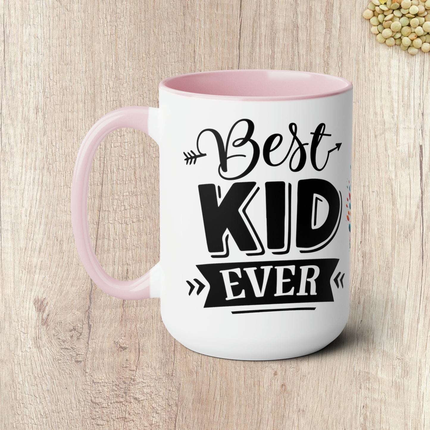 BEST KID EVER - Two-Tone Coffee Mug - 15oz - 5 Color Options