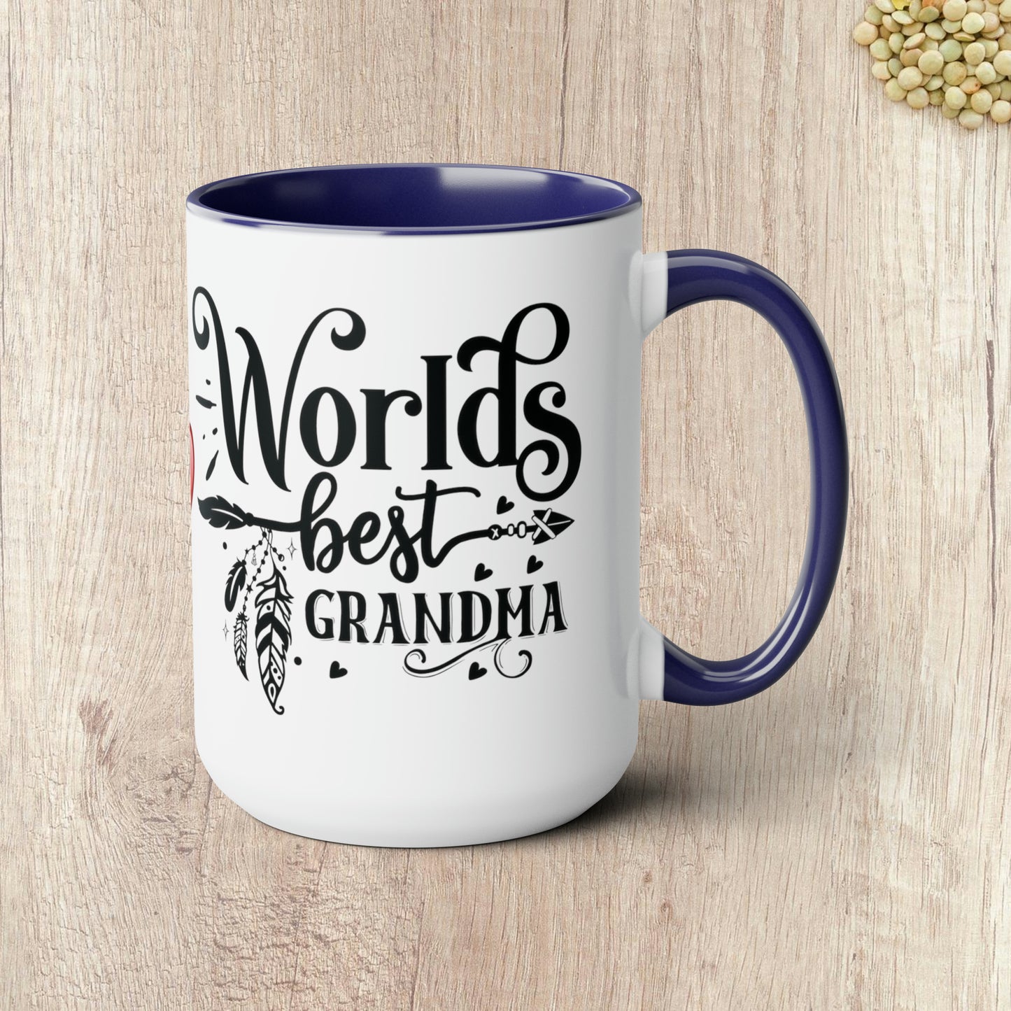 WORLD"S BEST GRANDMA - Two-Tone Coffee Mug - 15oz - 5 Color Options