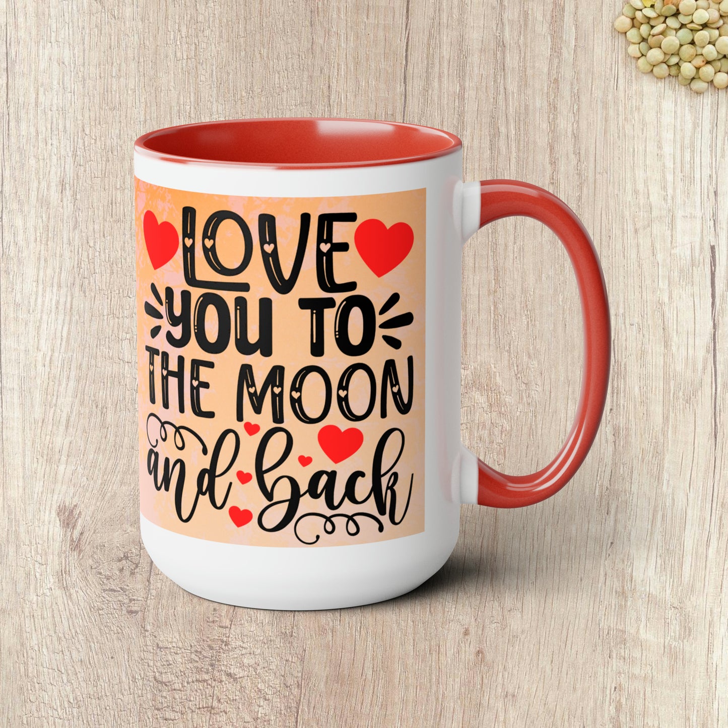 LOVE YOU TO THE MOON AND BACK - DRAGONFLY  - Two-Tone Coffee Mug - 15oz - 5 Color Options