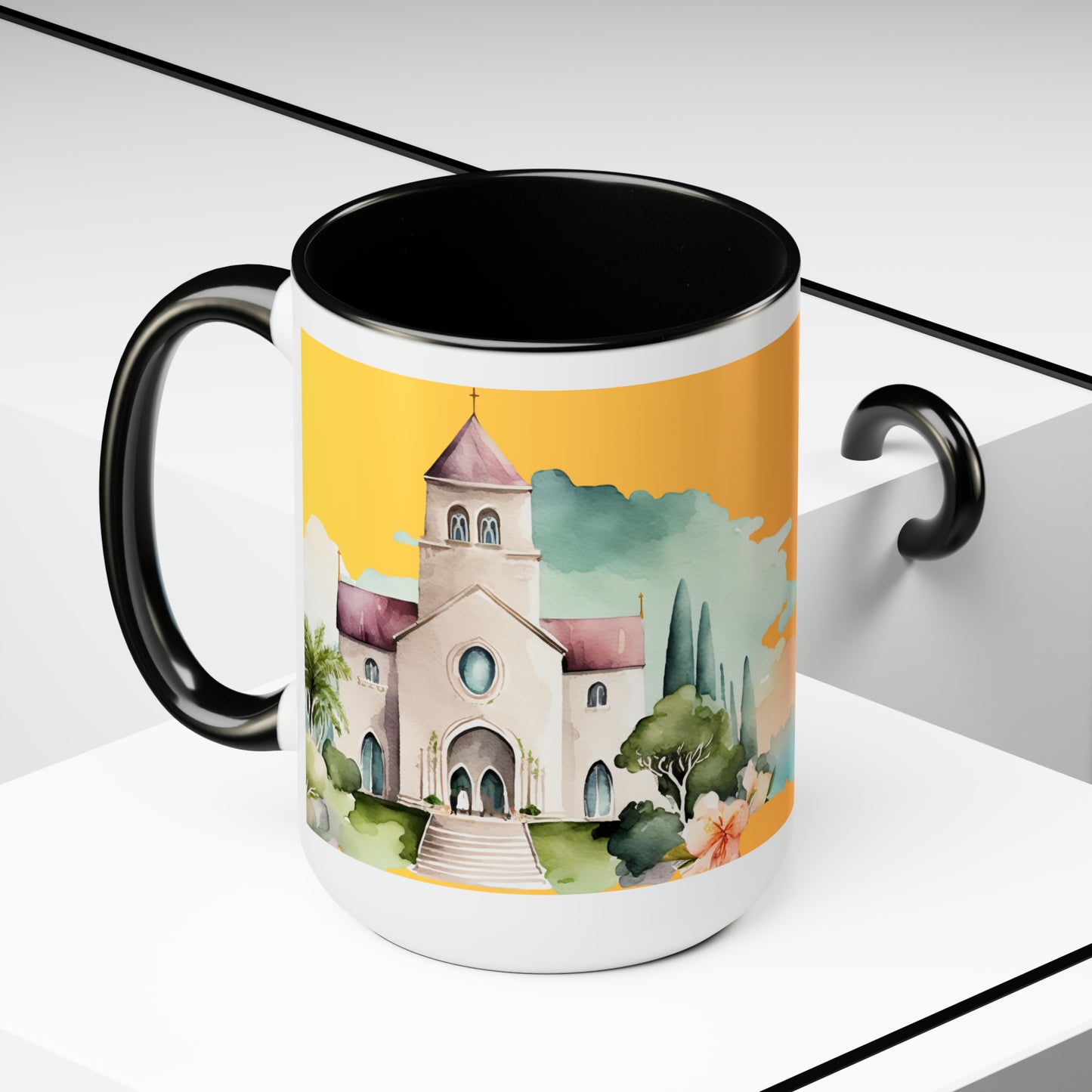 The God Of Love And Peace Be With You - Two-Tone Coffee Mugs, 15oz