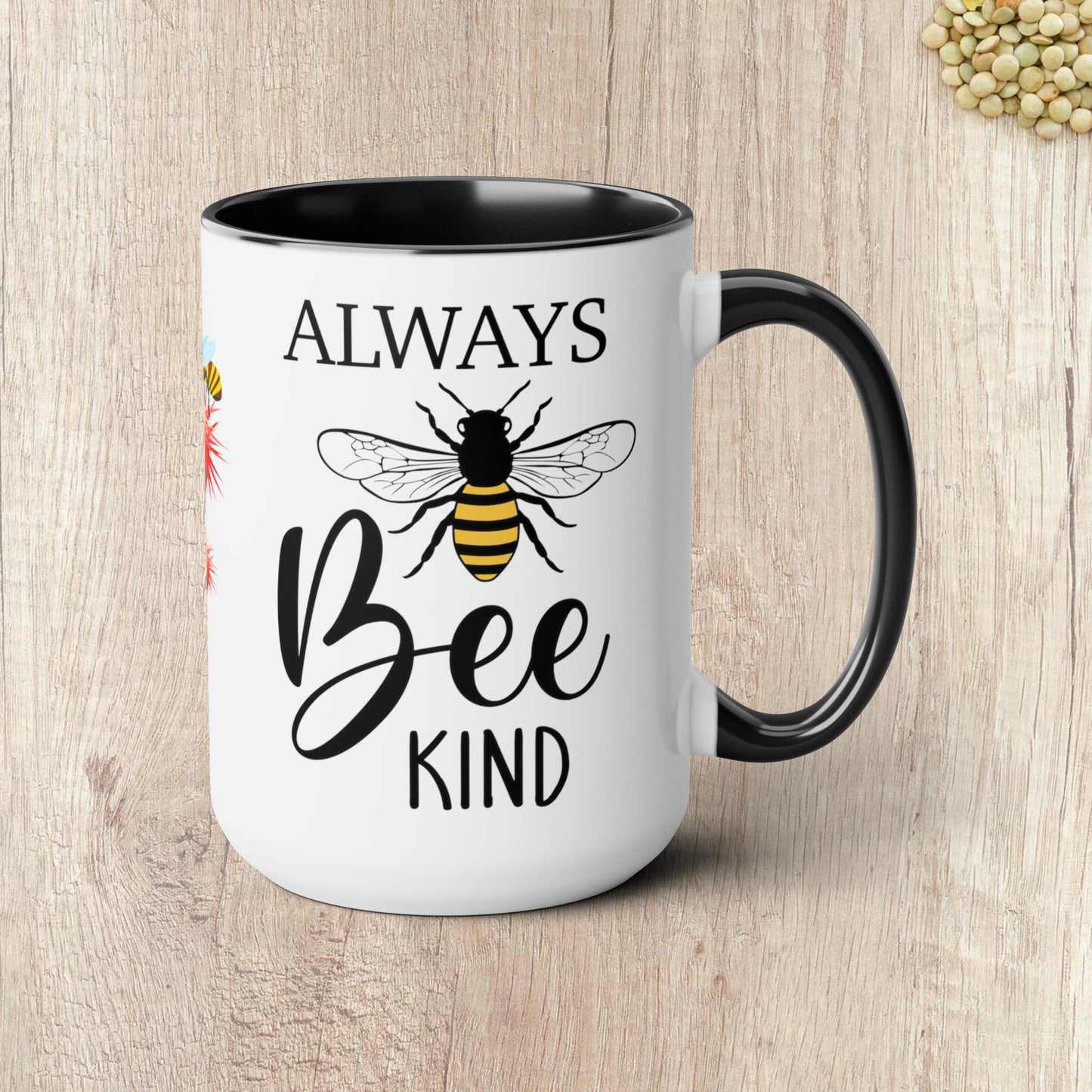 ALWAYS BEE KIND  - Two-Tone Coffee Mug - 15oz - 5 Color Options