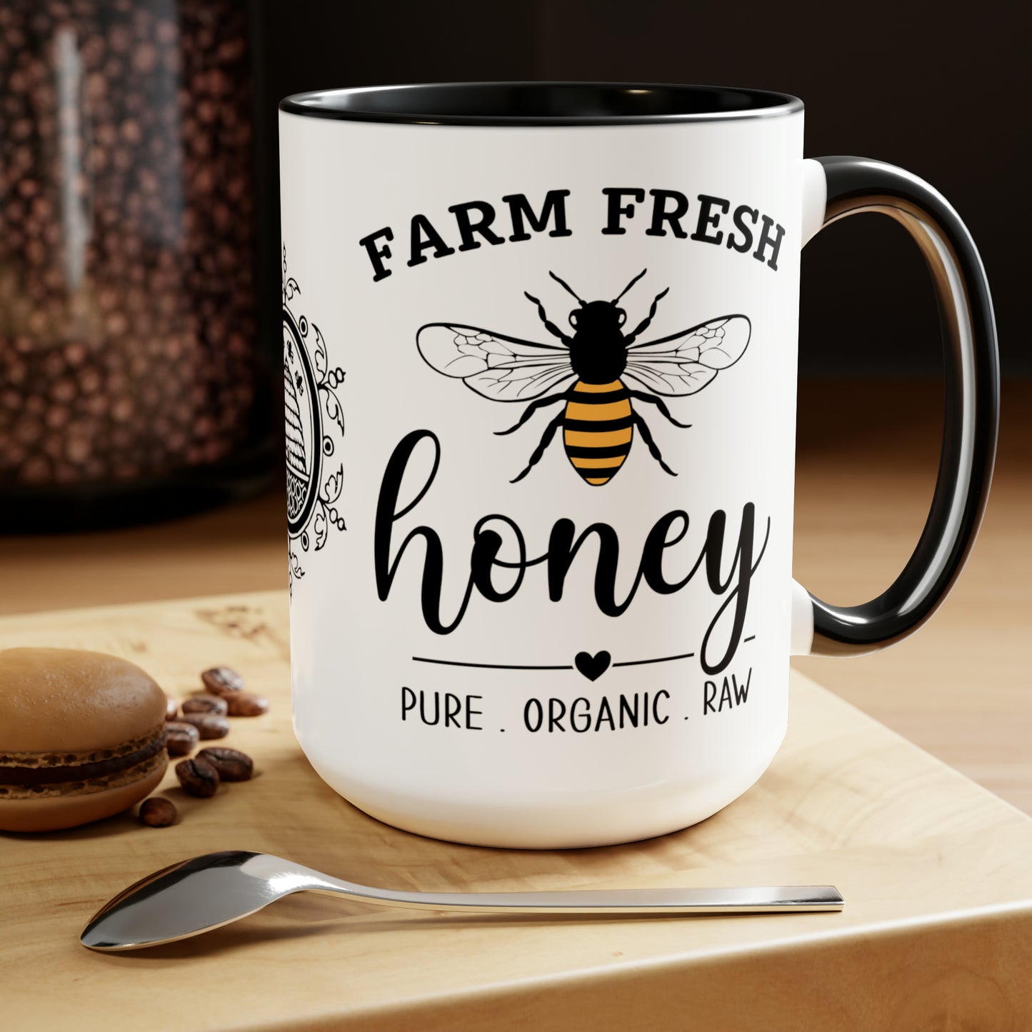 FARM FRESH HONEY - Two-Tone Coffee Mug - 15oz - 5 Color Options