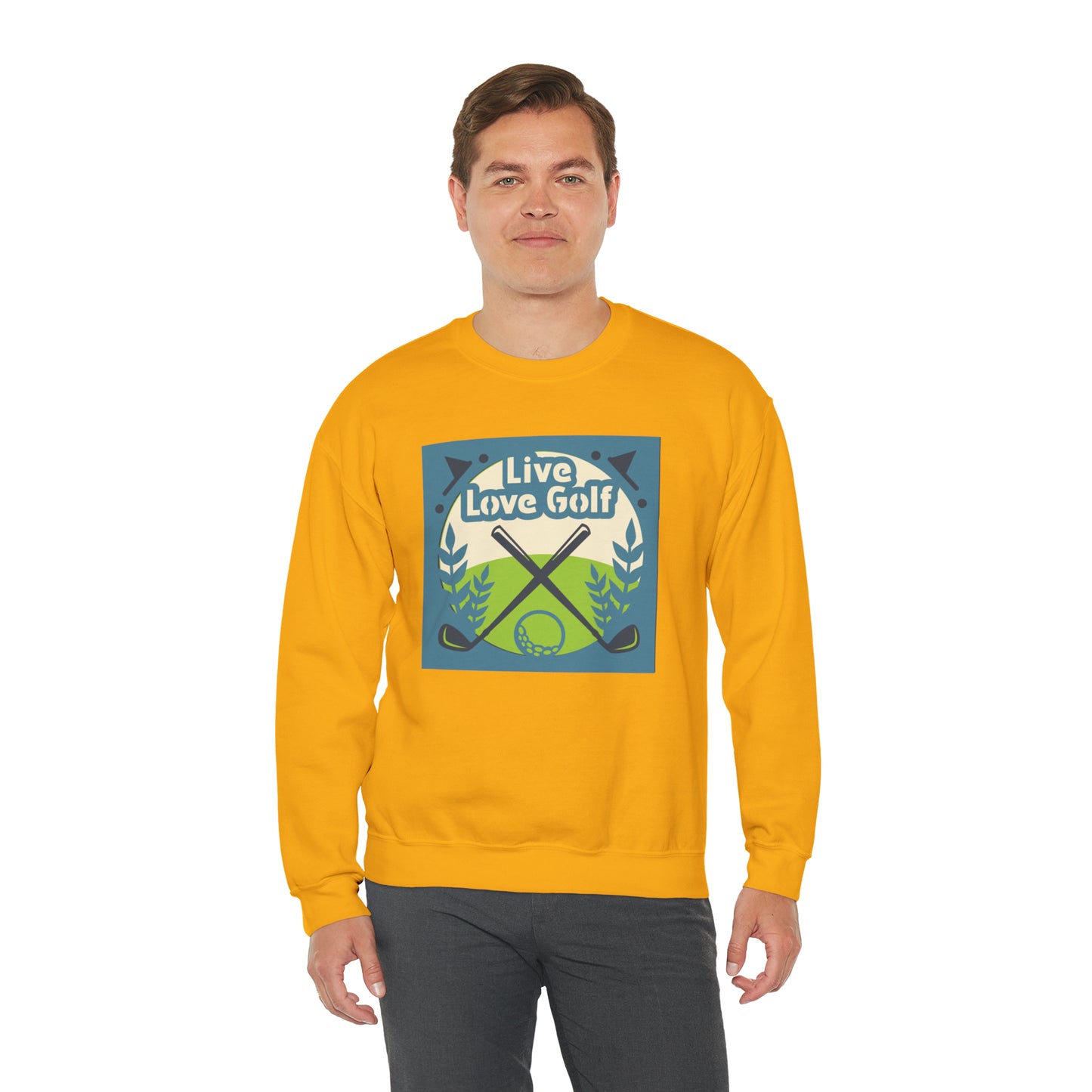 LIVE LOVE GOLF  - Heavy Blend™ Crewneck Sweatshirt - 11 Colors - Sizes to 3XL