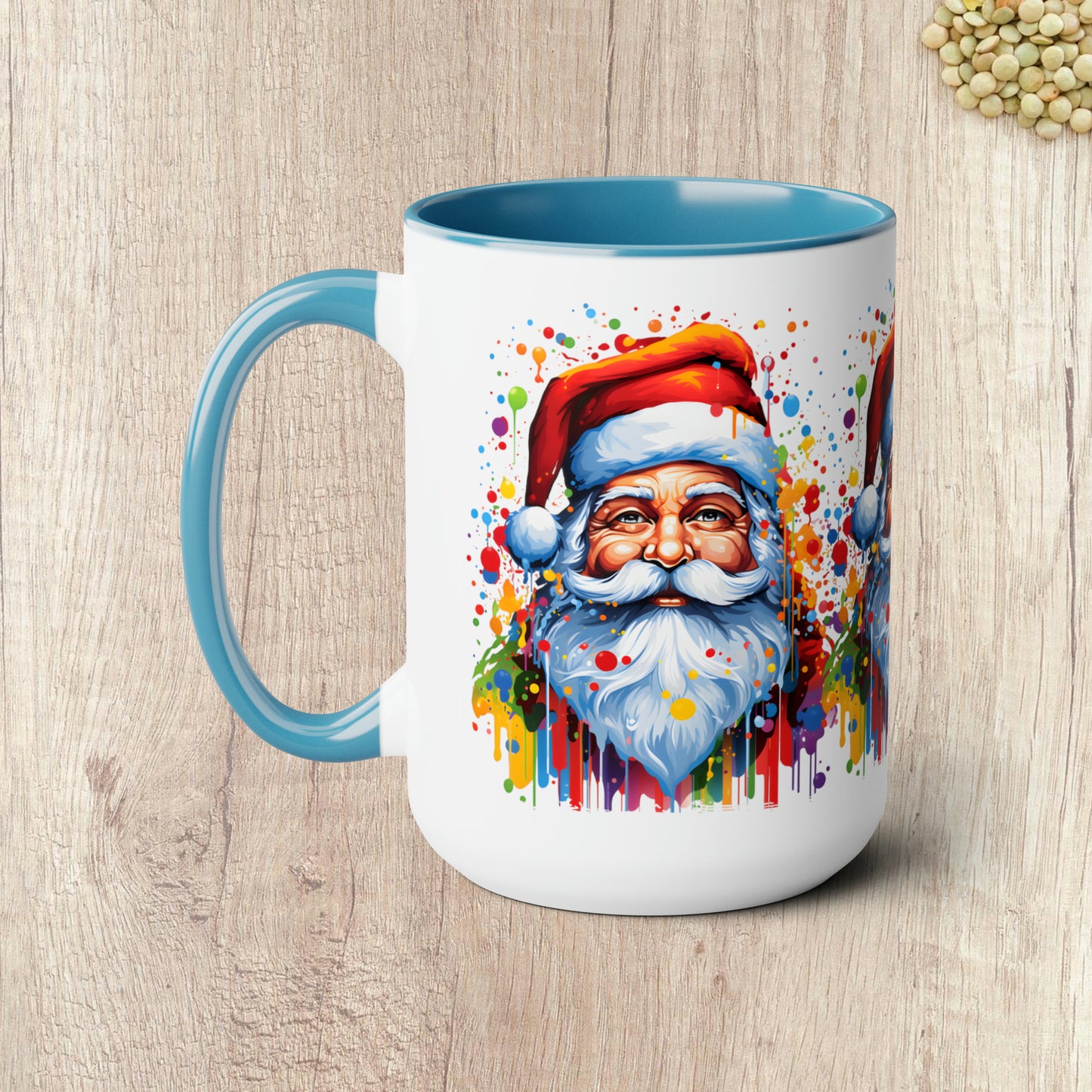 SANTA  - Two-Tone Coffee Mug - 15oz - 5 Color Options