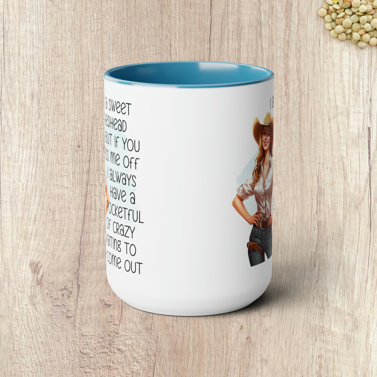 SWEET REDHEAD  - Two-Tone Coffee Mug - 15oz - 5 Color Options