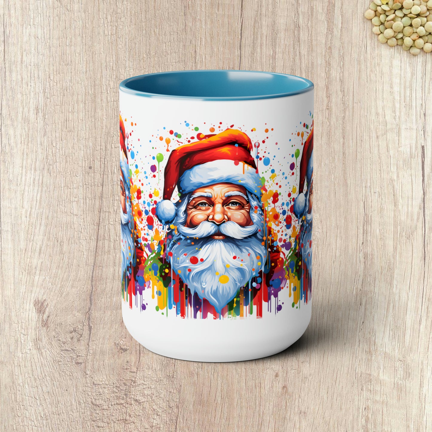 SANTA  - Two-Tone Coffee Mug - 15oz - 5 Color Options