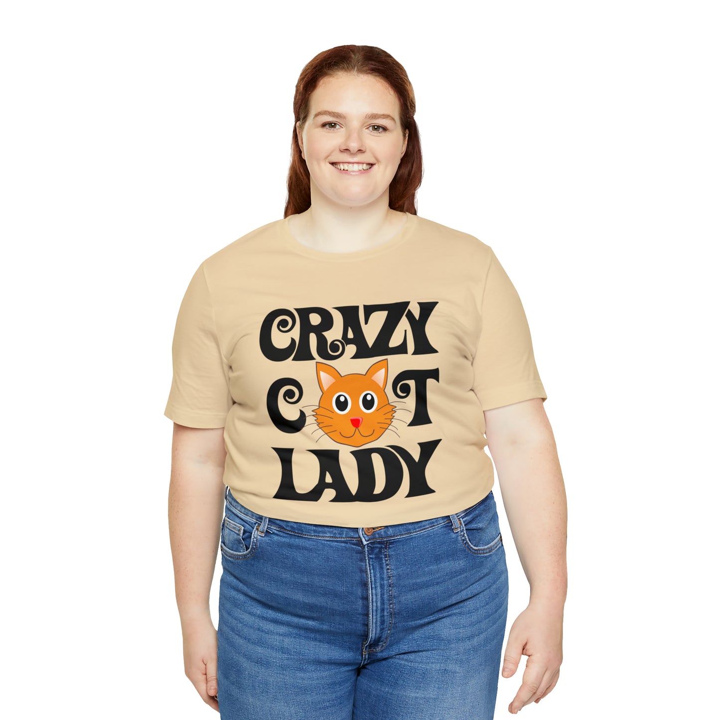 CRAZY CAT LADY - Jersey Tee - 15 COLOR CHOICES - Sizes to 3 XL