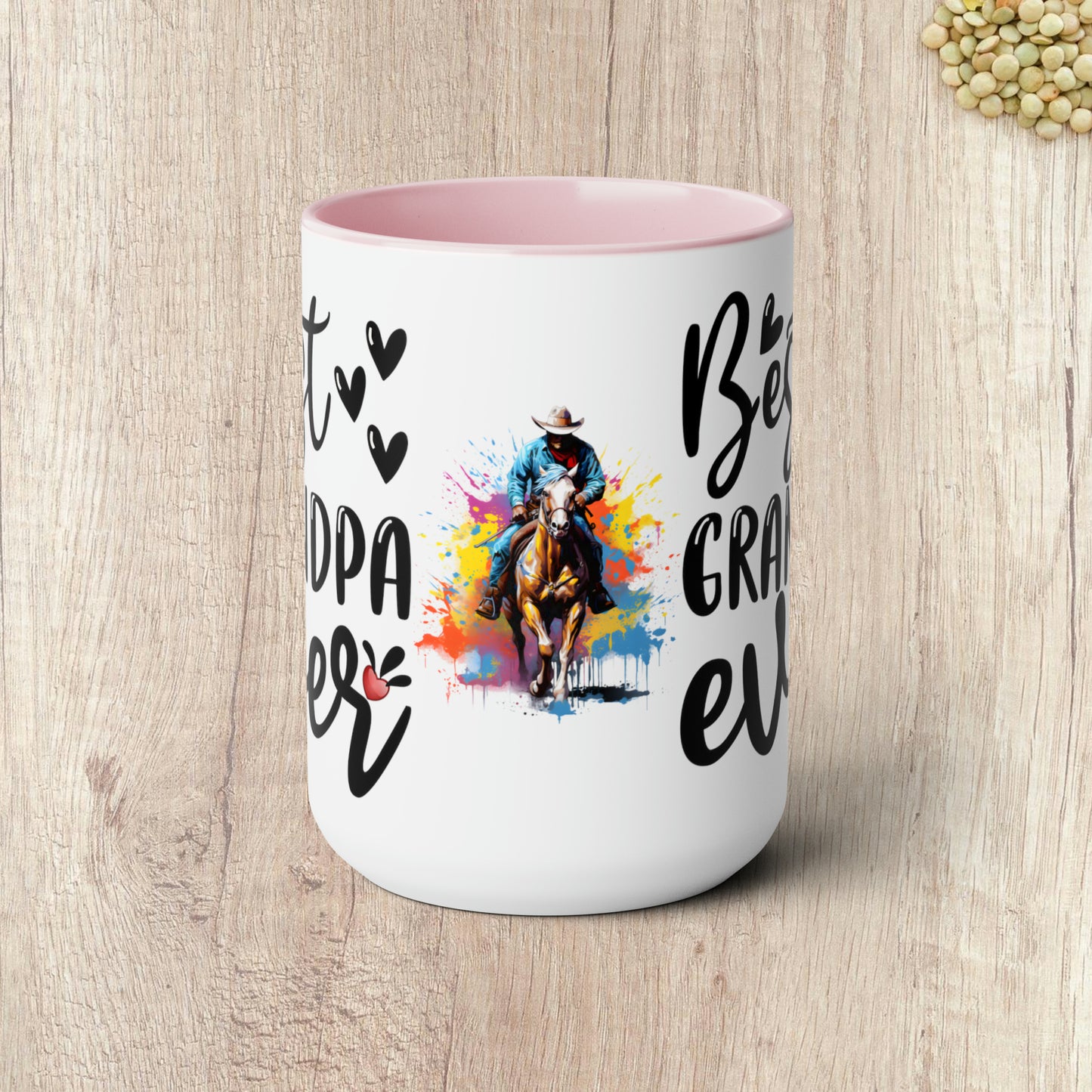 BEST GRANDPA EVER - Two-Tone Coffee Mug - 15oz - 5 Color Options