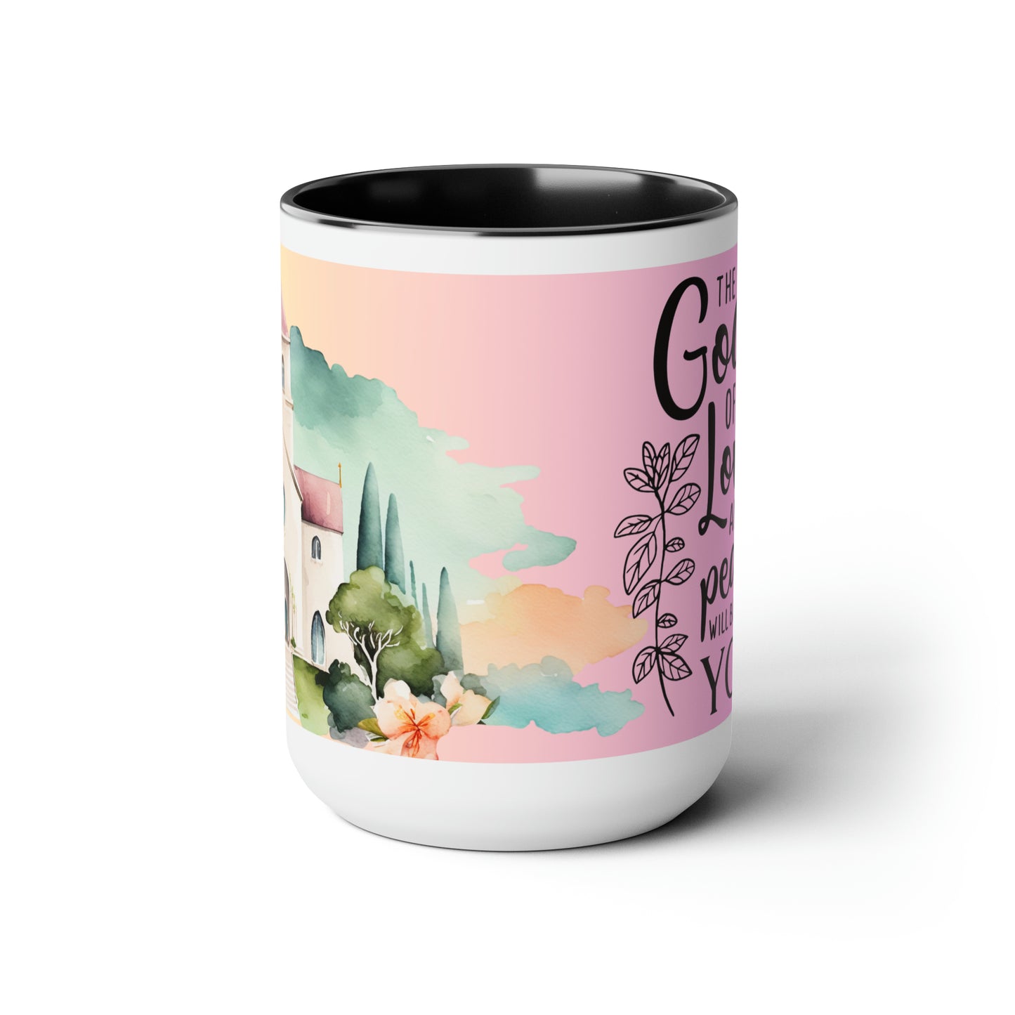 The God Of Love And Peace Be With You - Two-Tone Coffee Mugs, 15oz