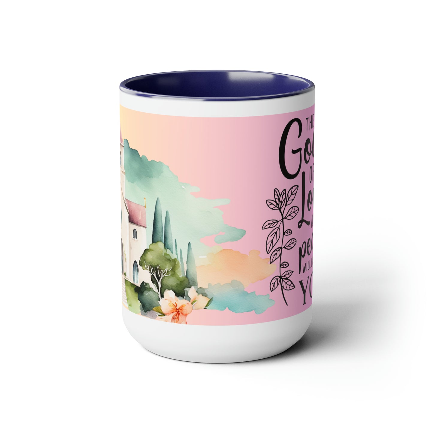 The God Of Love And Peace Be With You - Two-Tone Coffee Mugs, 15oz