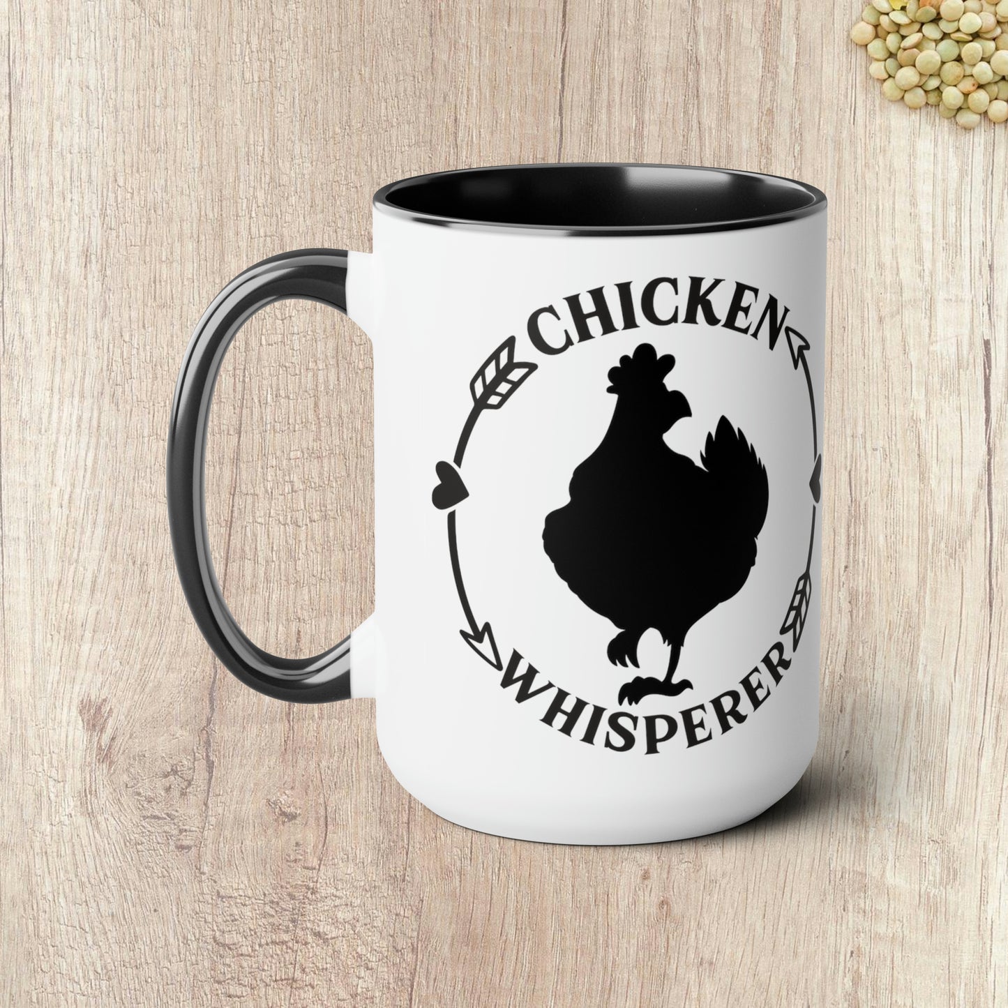 CHICKEN WHISPERER  - Two-Tone Coffee Mug - 15oz - 5 Color Options