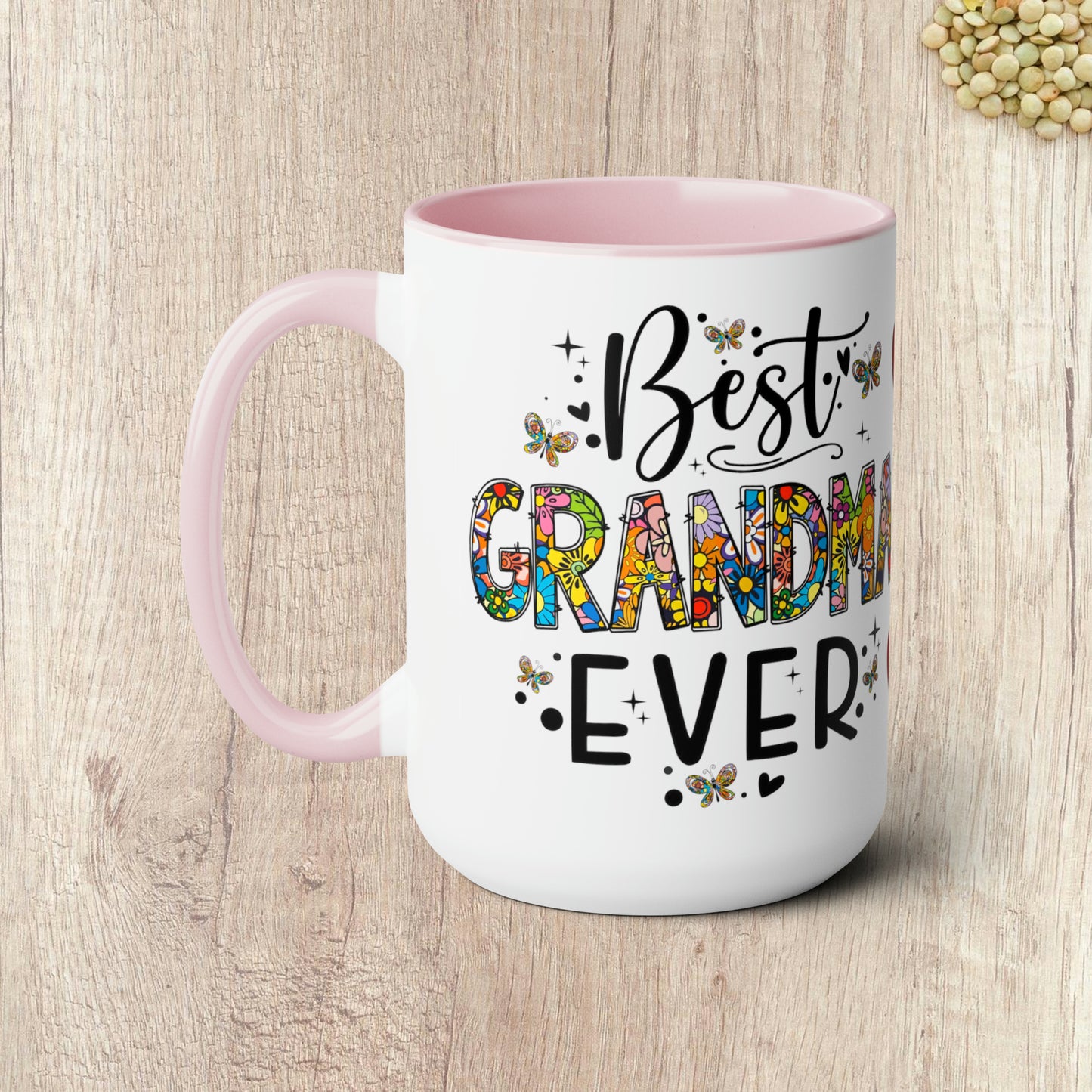 BEST GRANDMA EVER - Two-Tone Coffee Mug - 15oz - 5 Color Options