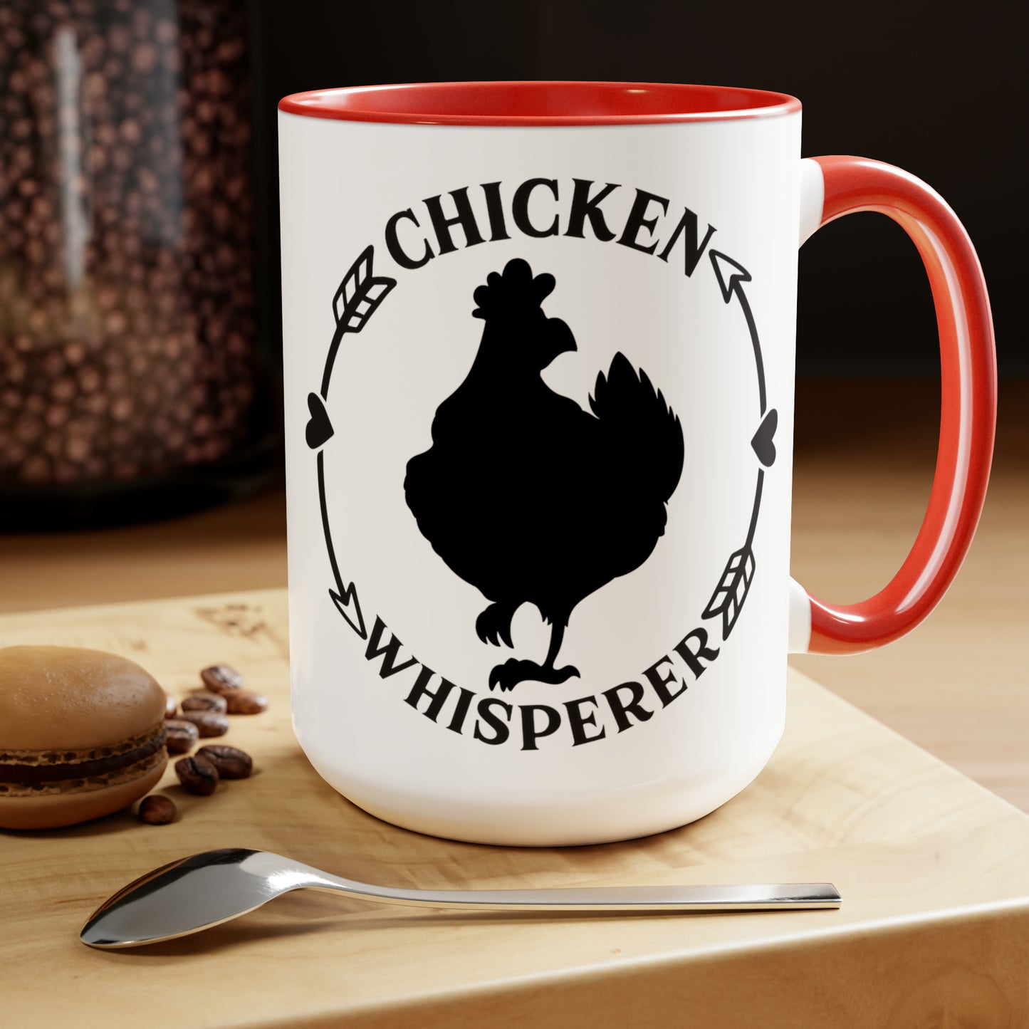 CHICKEN WHISPERER  - Two-Tone Coffee Mug - 15oz - 5 Color Options