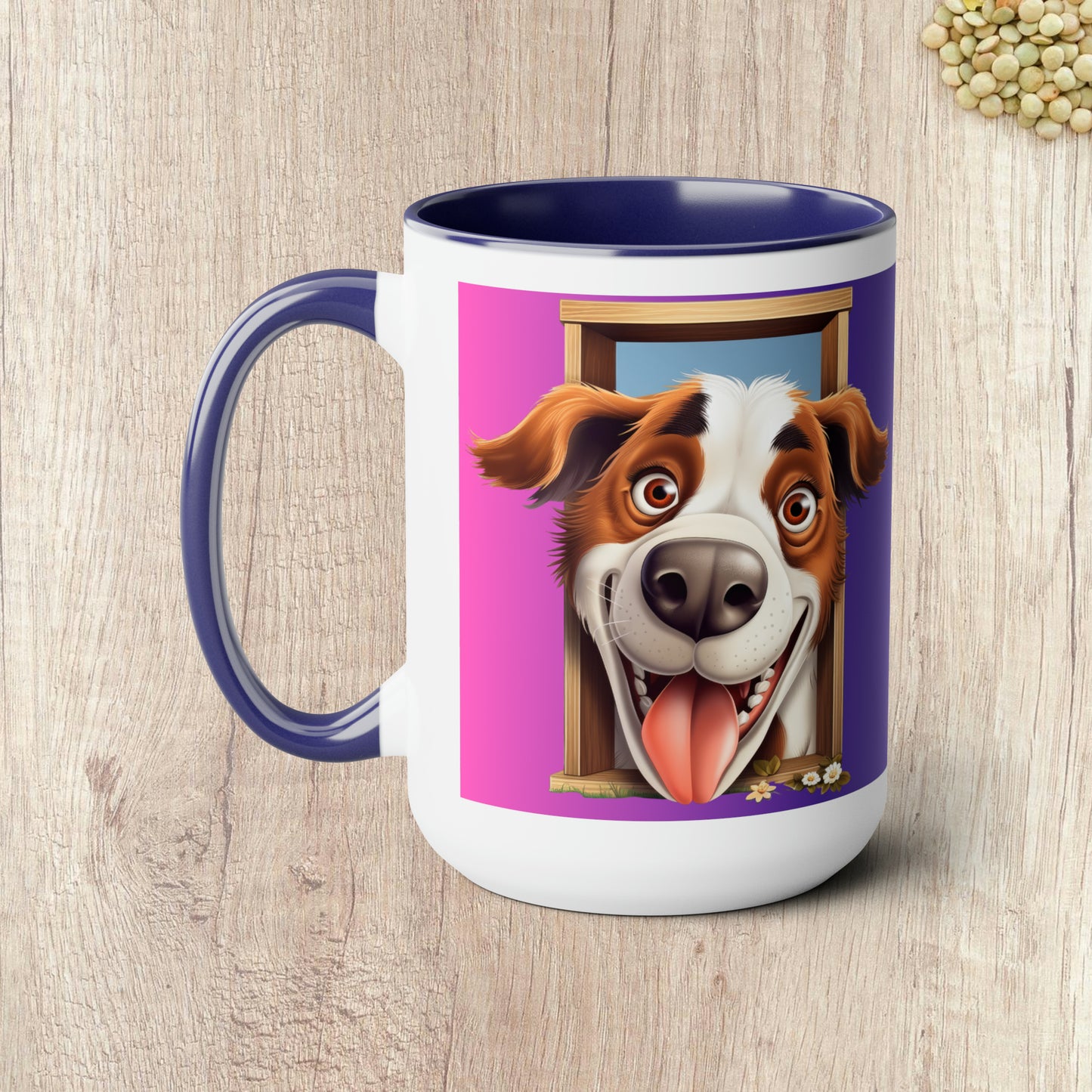 WHEN I DIE THE DOG GETS EVERYTHING - Two-Tone Coffee Mug - 15oz - 5 Color Options