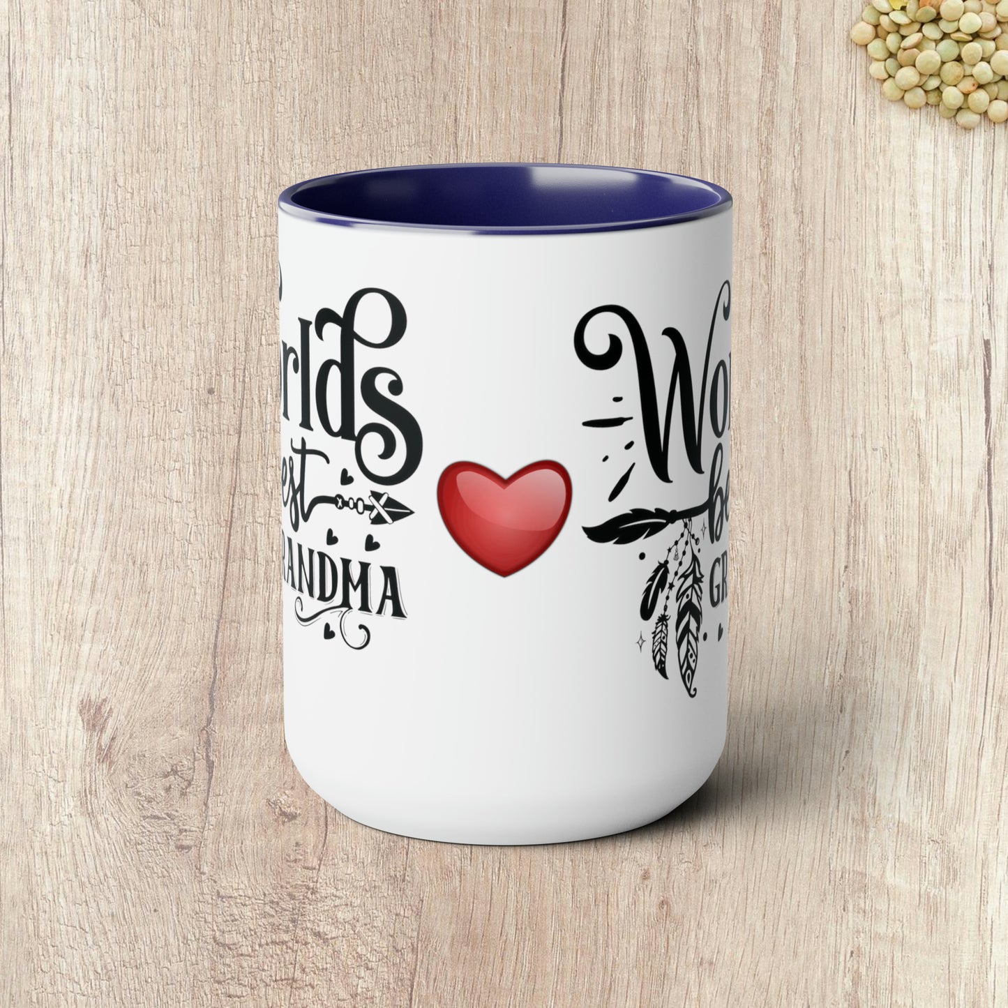 WORLD"S BEST GRANDMA - Two-Tone Coffee Mug - 15oz - 5 Color Options