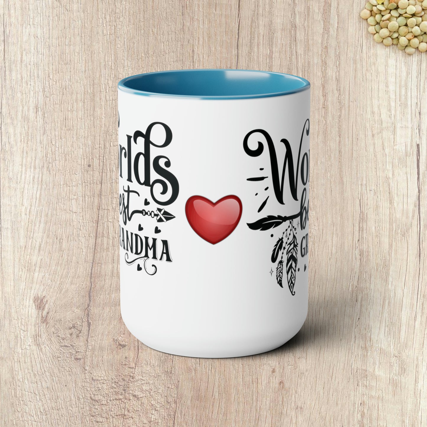 WORLD"S BEST GRANDMA - Two-Tone Coffee Mug - 15oz - 5 Color Options