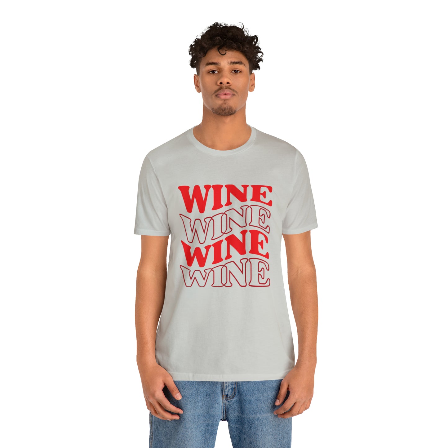 WINE WINE WINE - Jersey Tee - 14 COLOR CHOICES - Sizes to 3 XL