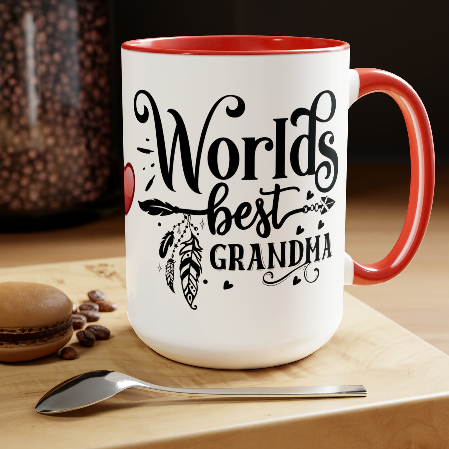 WORLD"S BEST GRANDMA - Two-Tone Coffee Mug - 15oz - 5 Color Options