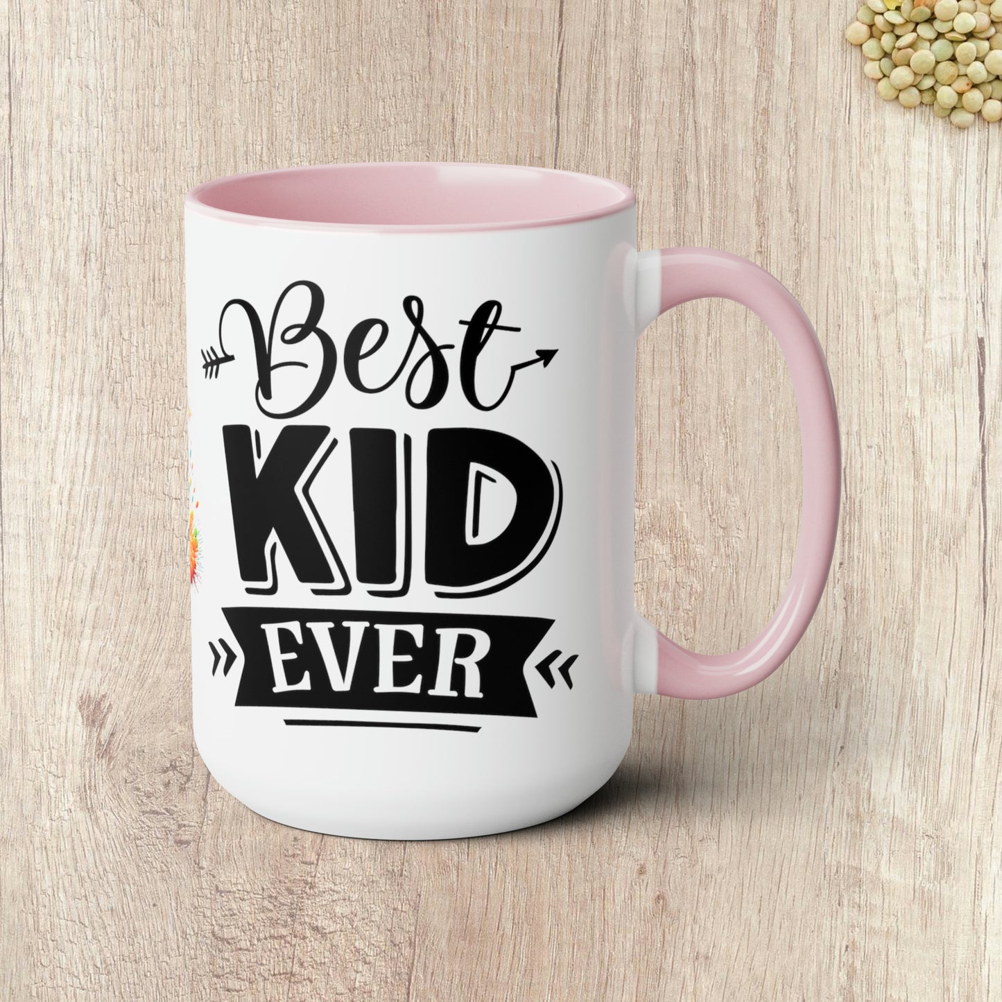 BEST KID EVER - Two-Tone Coffee Mug - 15oz - 5 Color Options