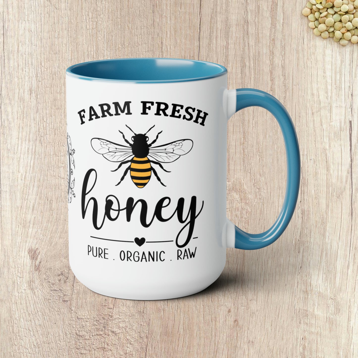 FARM FRESH HONEY - Two-Tone Coffee Mug - 15oz - 5 Color Options