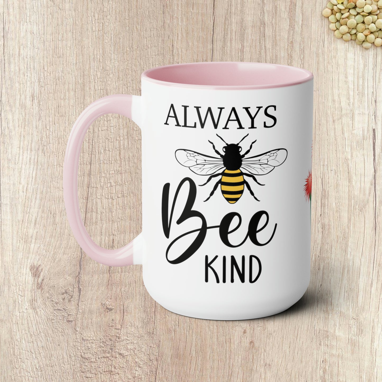 ALWAYS BEE KIND  - Two-Tone Coffee Mug - 15oz - 5 Color Options