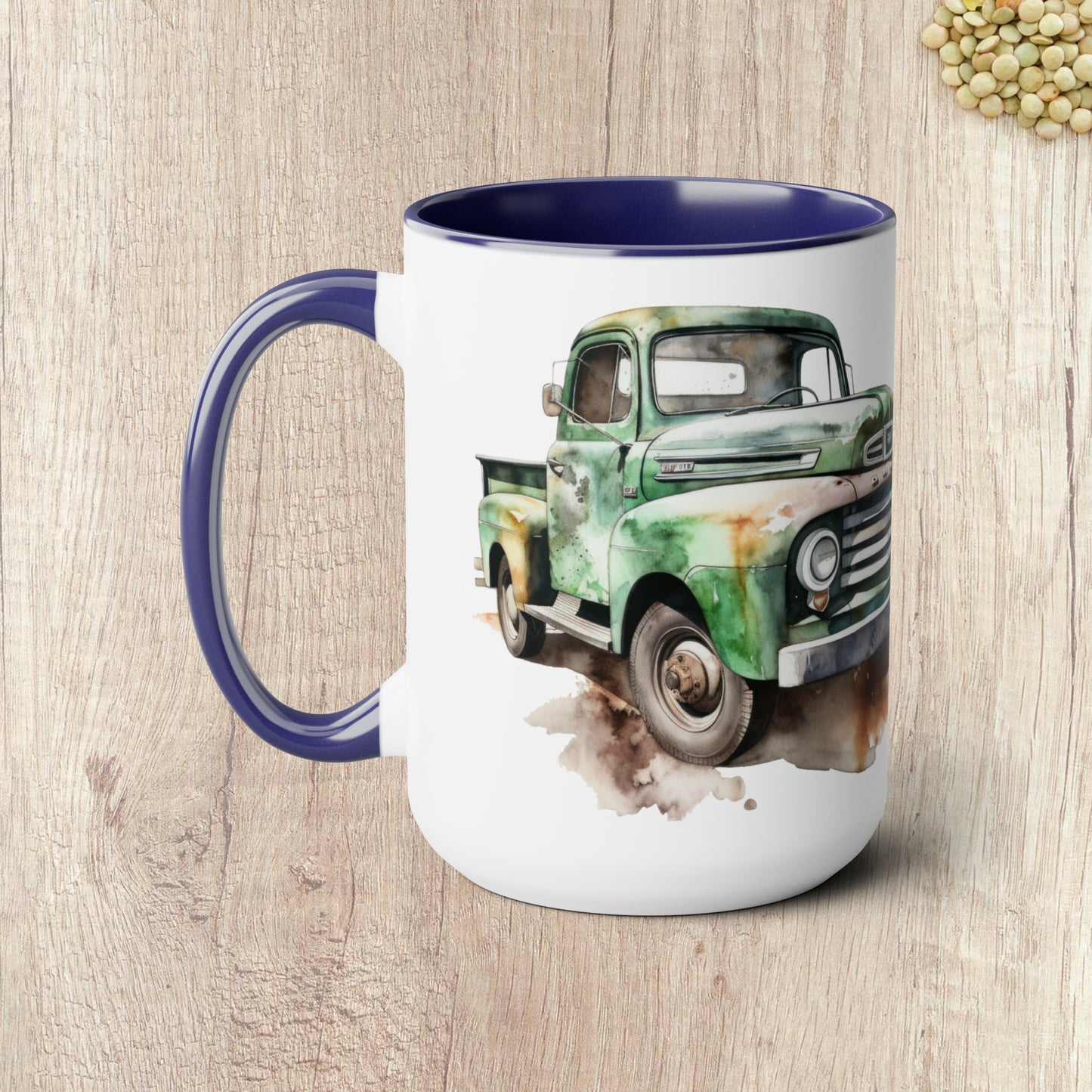 I LOVE COWBOY BOOTS, PICKUP TRUCKS AND COUNTRY MUSIC - Two-Tone Coffee Mug - 15oz - 5 Color Options