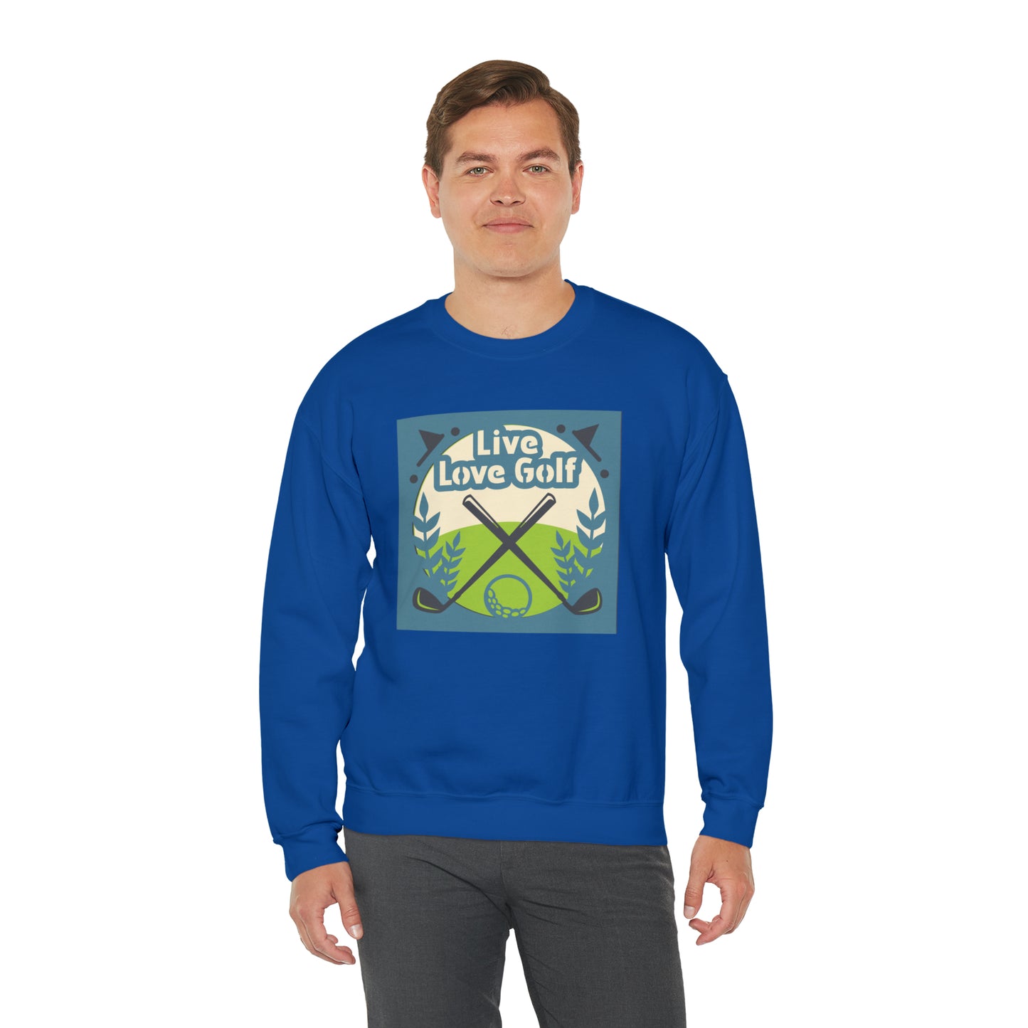 LIVE LOVE GOLF  - Heavy Blend™ Crewneck Sweatshirt - 11 Colors - Sizes to 3XL