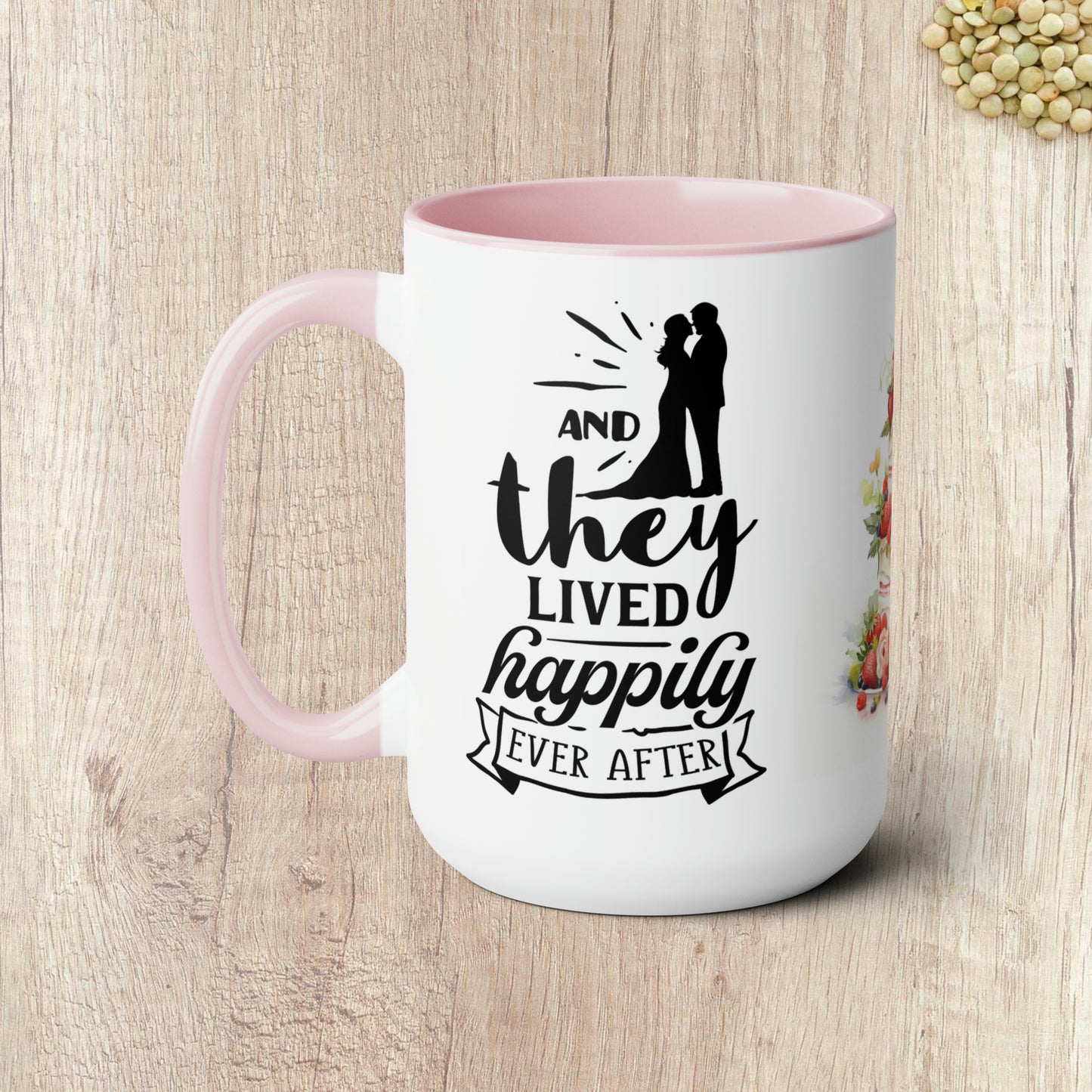 AND THEY LIVED HAPPILY EVER AFTER - Two-Tone Coffee Mug - 15oz - 5 Color Options